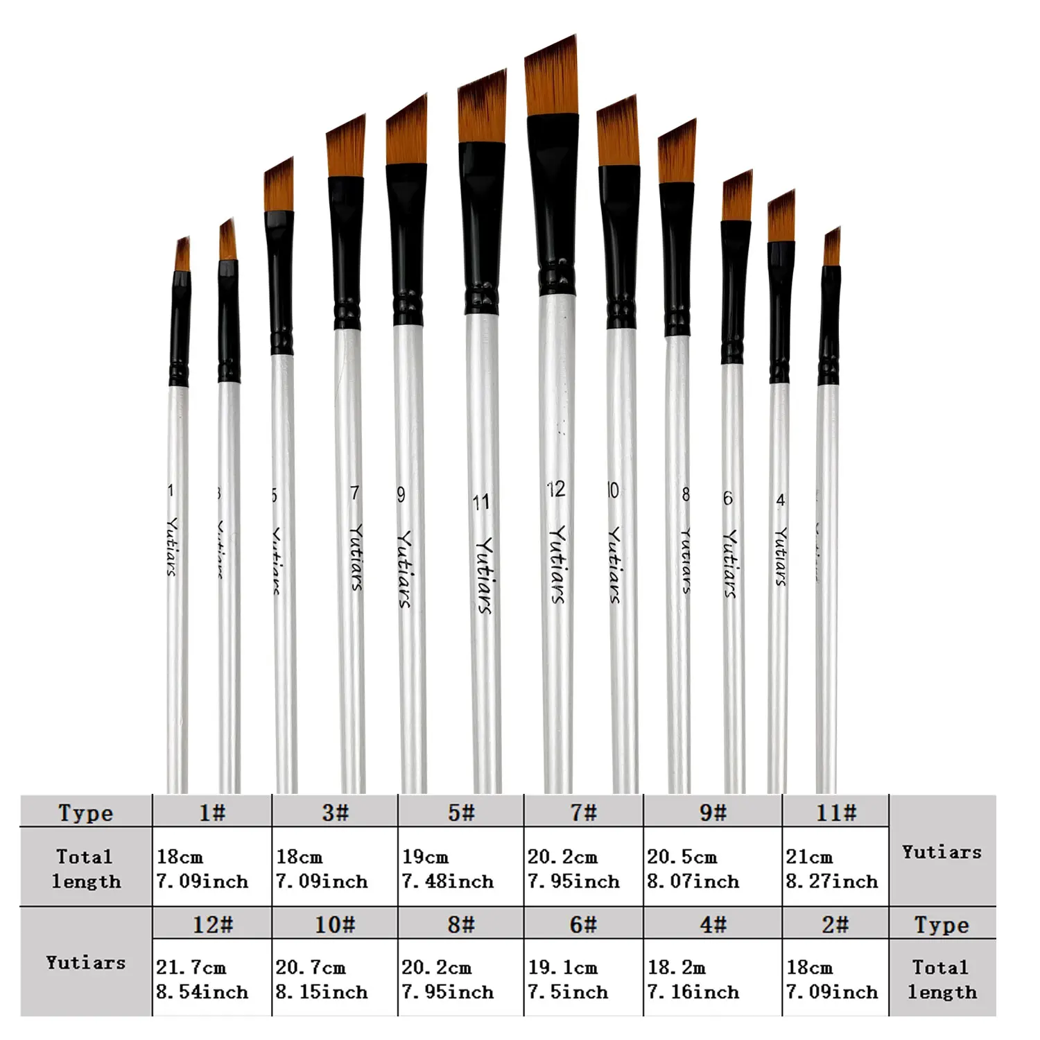 12 قطعة/المجموعة DIY النفط الاكريليك اللوحة الفن الطلاء فرش لوازم النايلون الشعر مقبض خشبي فرشاة الرسم بالألوان المائية مجموعة أقلام التعلم