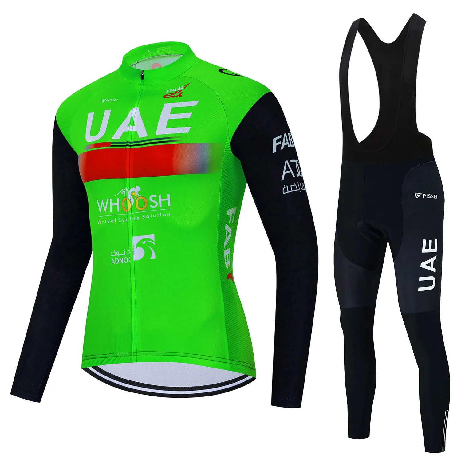 Men Uae Breathable Cycling Jersey Set Spring Autumn Long Sleeve Cycling Clothing Mountain Bike Bib Pants Ropa Ciclismo Maillot