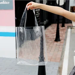 Transparent Handbag PVC High capacity Shopping Bag Shoulder Bags Fashion Element Beach Summer Bag
