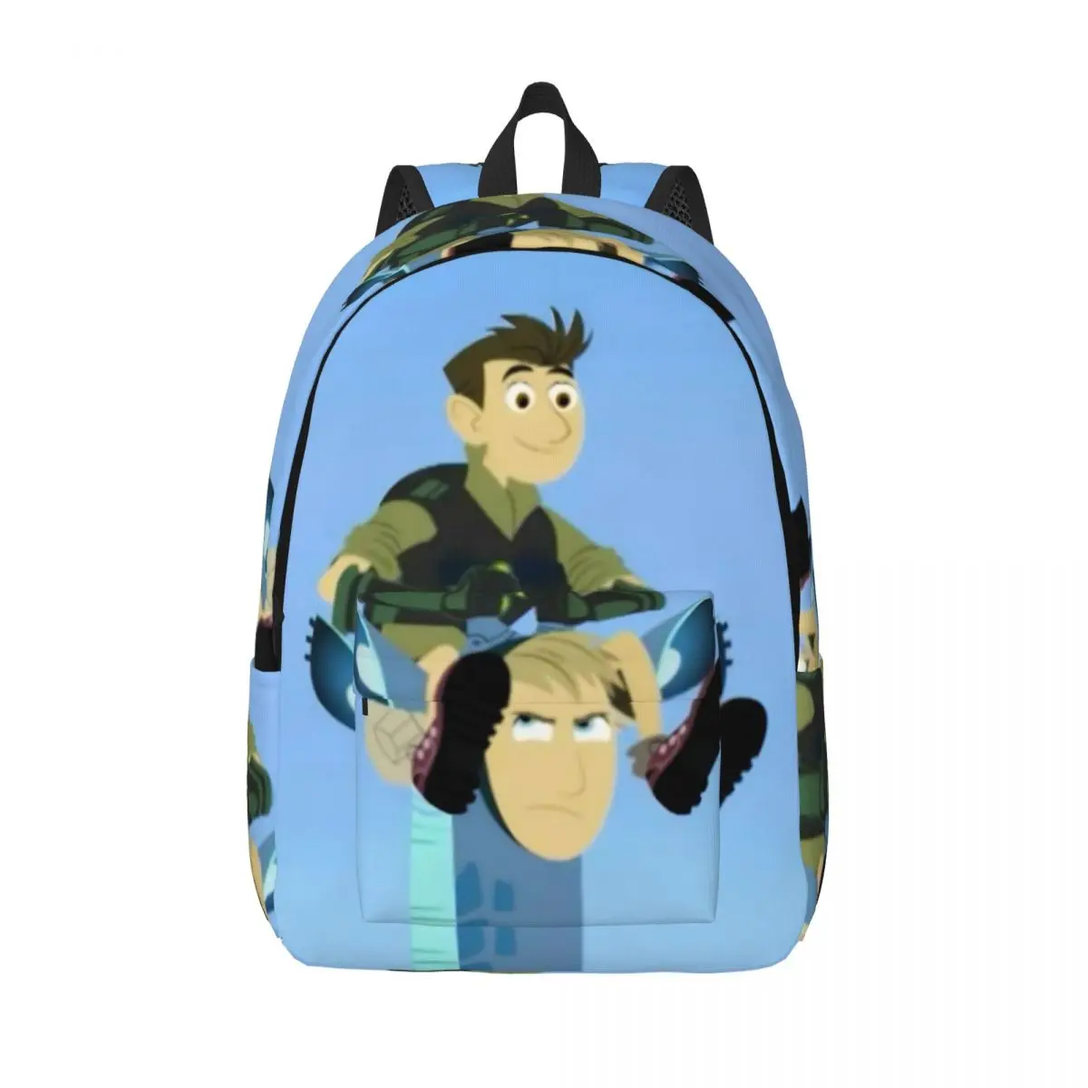 Wild Kratts for Teens Student School Bookbag Zoologist Chris and Martins Daypack Elementary High College with Pocket