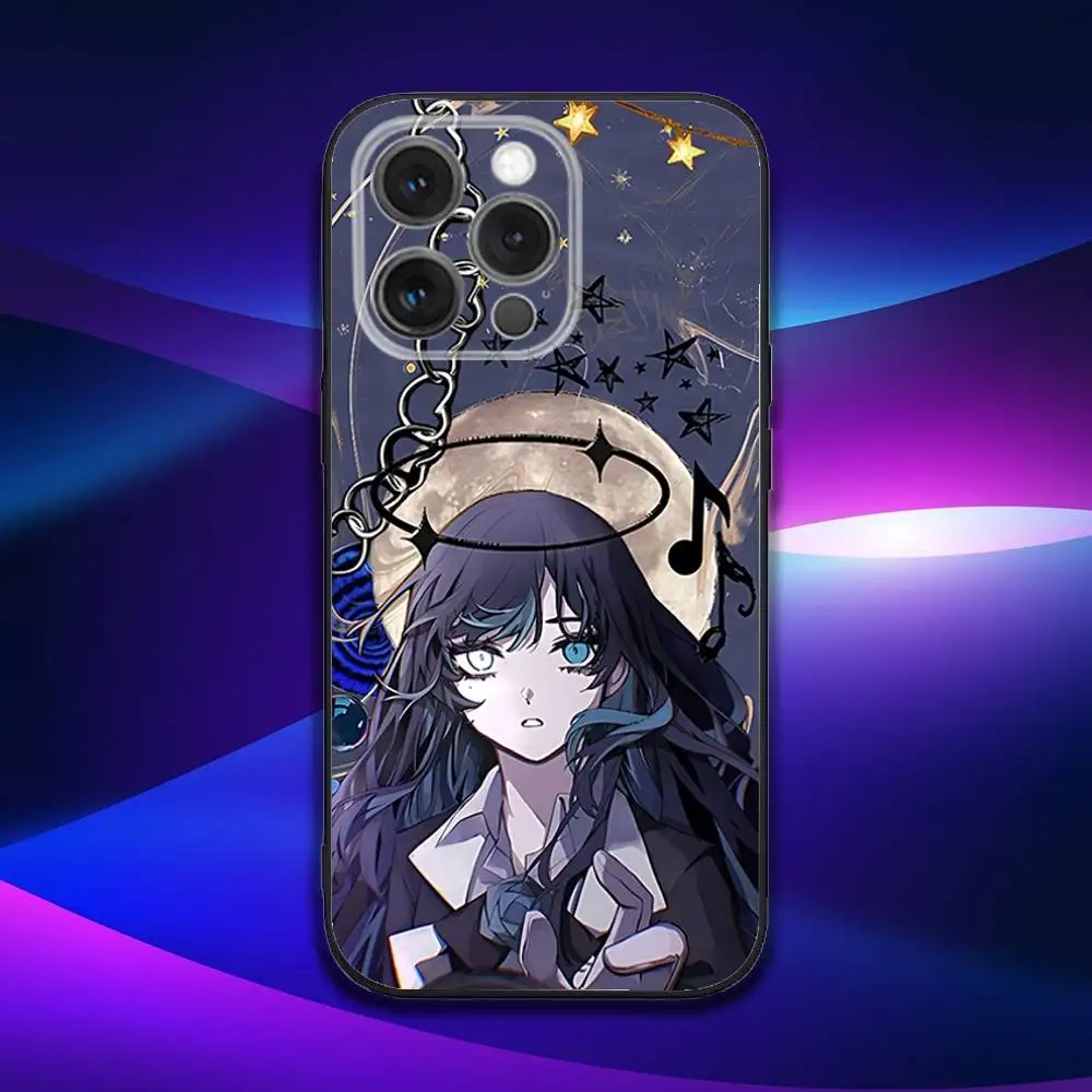 حافظة هاتف Ado Cartoon K-Kyogen X Uta لهاتف iPhone 17,16,15,14,13,12,11,Pro,Max,Plus,X,XS,SE4,E,Mini,Soft Black Case