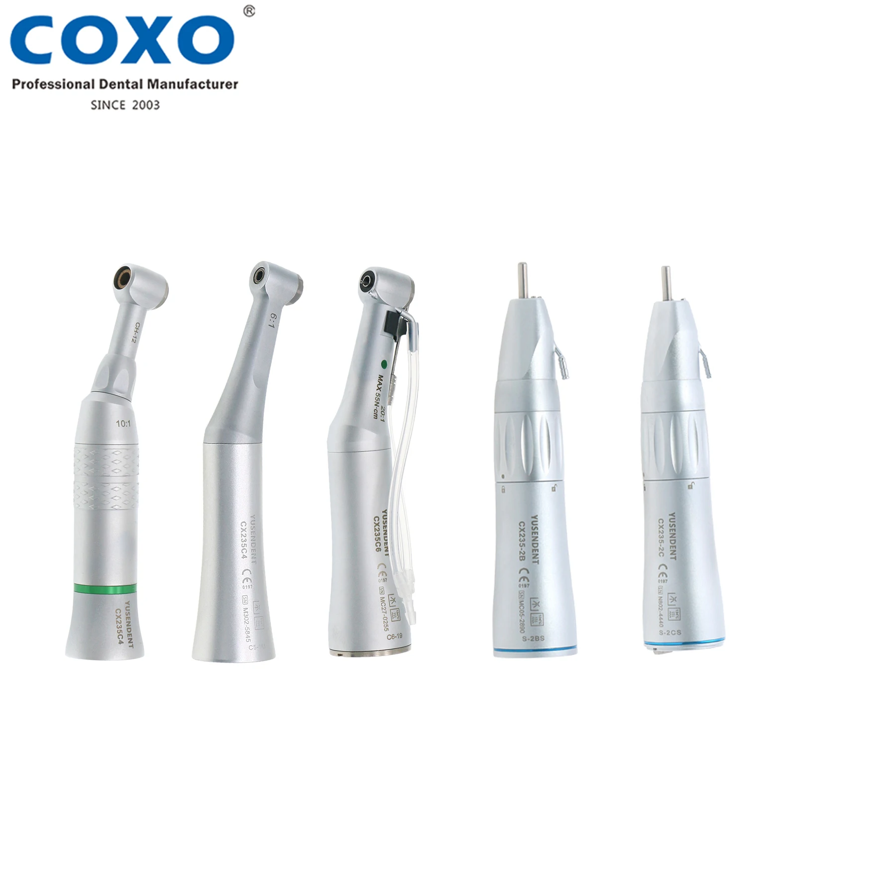 

COXO Dental ISO E type High/Low Speed Contra Angle Straight Nose Cone Electric 1:1 6:1 10:1 20:1 Handpiece