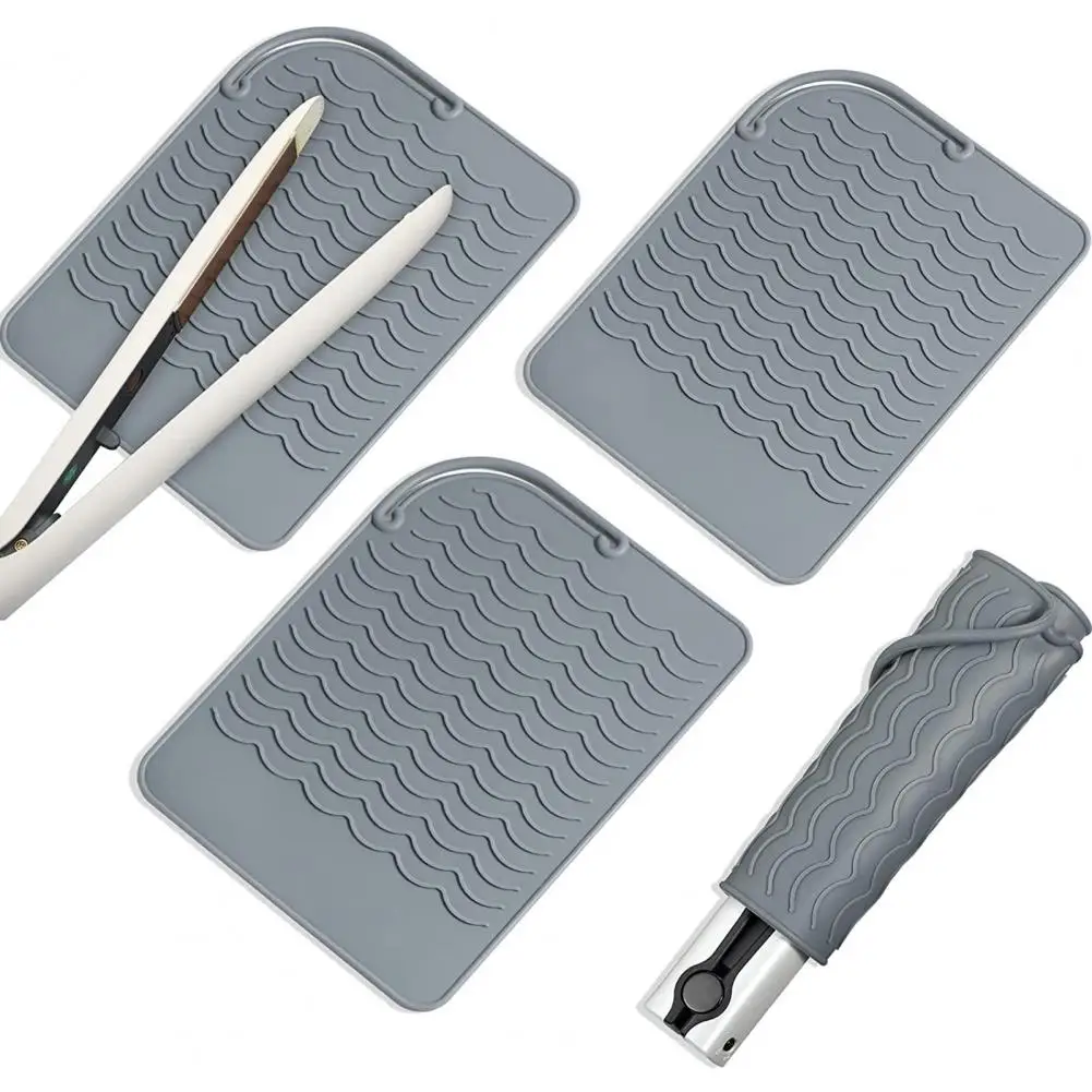 Styling Tool Heat Resistant Mat Roll-up Foldable Flat/Curling Iron Hair Straightener Hair Tools Silicone Pad Protector Cushion