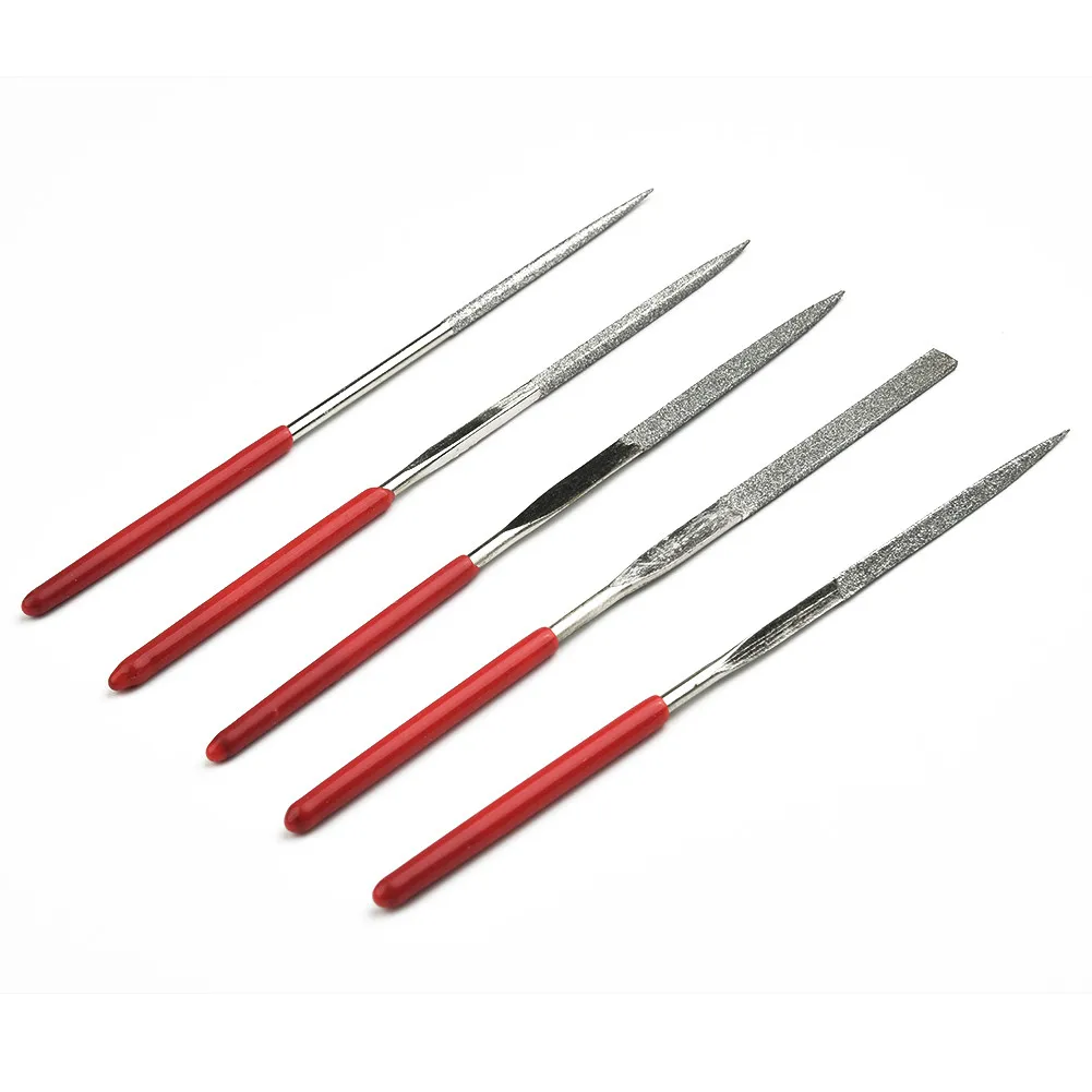 Ceramic Glass Stone Needle Files 5pcs Set Tools Carving Craft Metal Jeweler Diamond Gadget Pack Parts Suitable