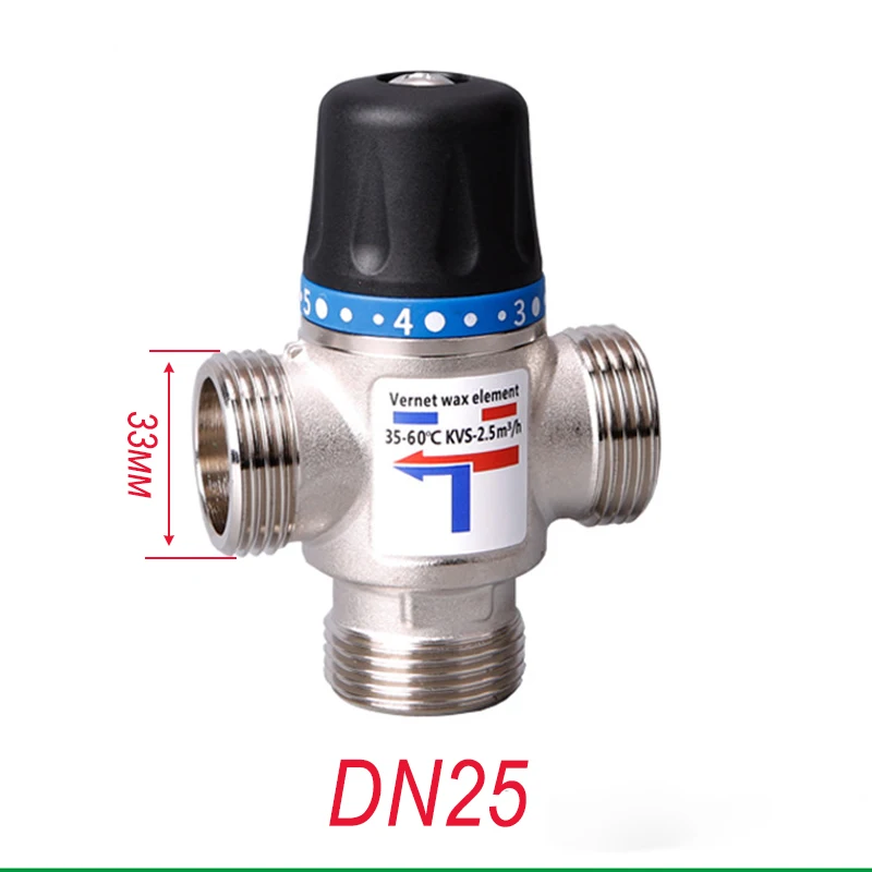 3 Way Constant Temperature Valve for Mixing Hot and Cold Water, Thermostatic Mixing Valves Underfloor Heating