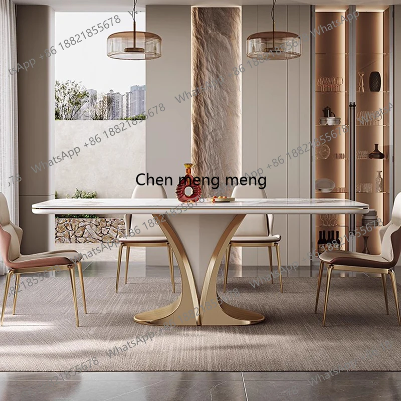

Marble Conference Dining Table Chairs Nordic Modern Office Dining Table Designer High Service Reception Mesa Kitchen Furniture