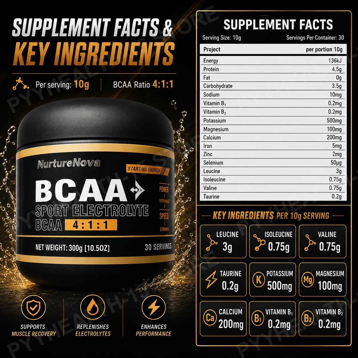 NurtureNova BCAA 4:1:1 Amino A - Bcaa Amino Acid Drink ulasan dan harga