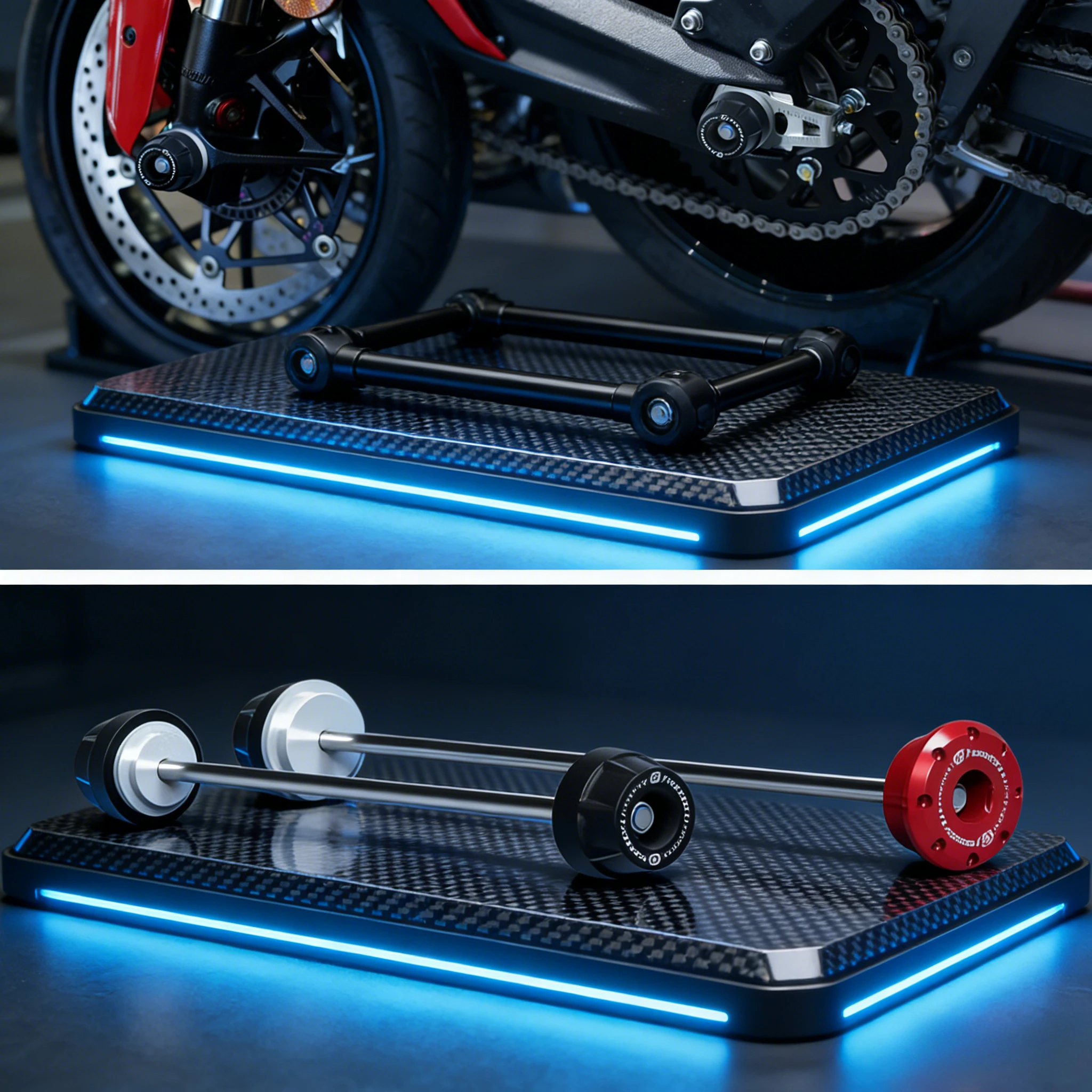 

Motorcycle Wheel Spindle Protection Axle Cover Set for Ducati Panigale 1199 2012-2015 and 1299 2015-2017