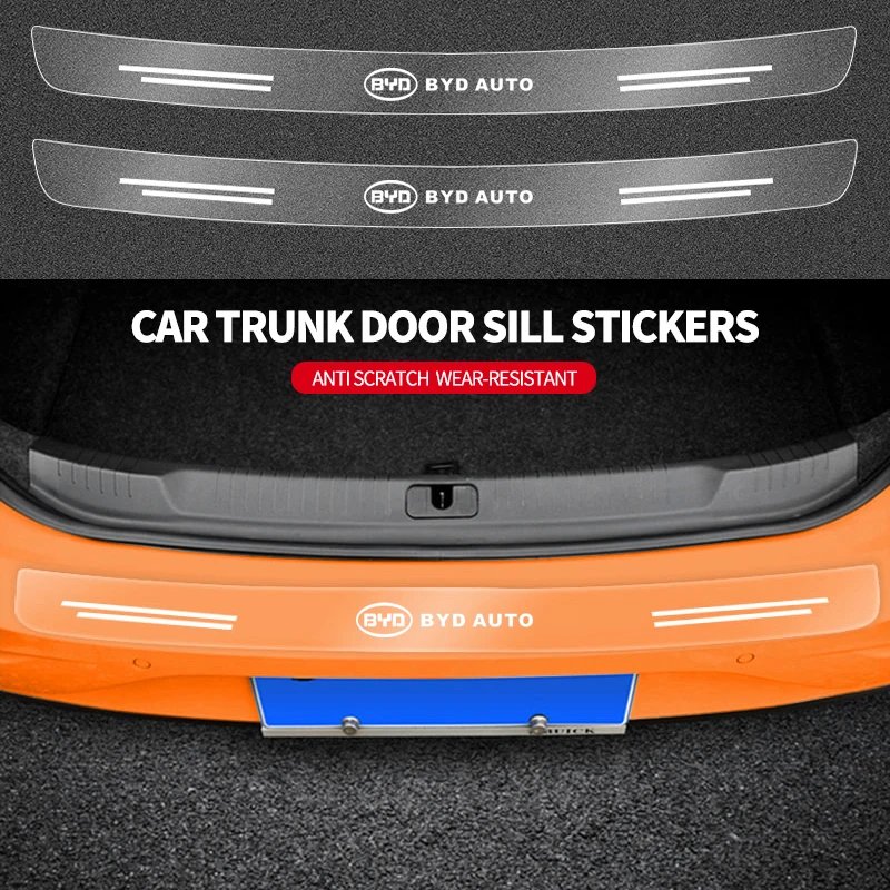 

Transparent Car Rear Trunk Bumper Guard Stickers For BYD Tang F3 E6 Atto Yuan Plus Song Max F0 G3 I3 Ea1 Dmi 2din 2014 G6