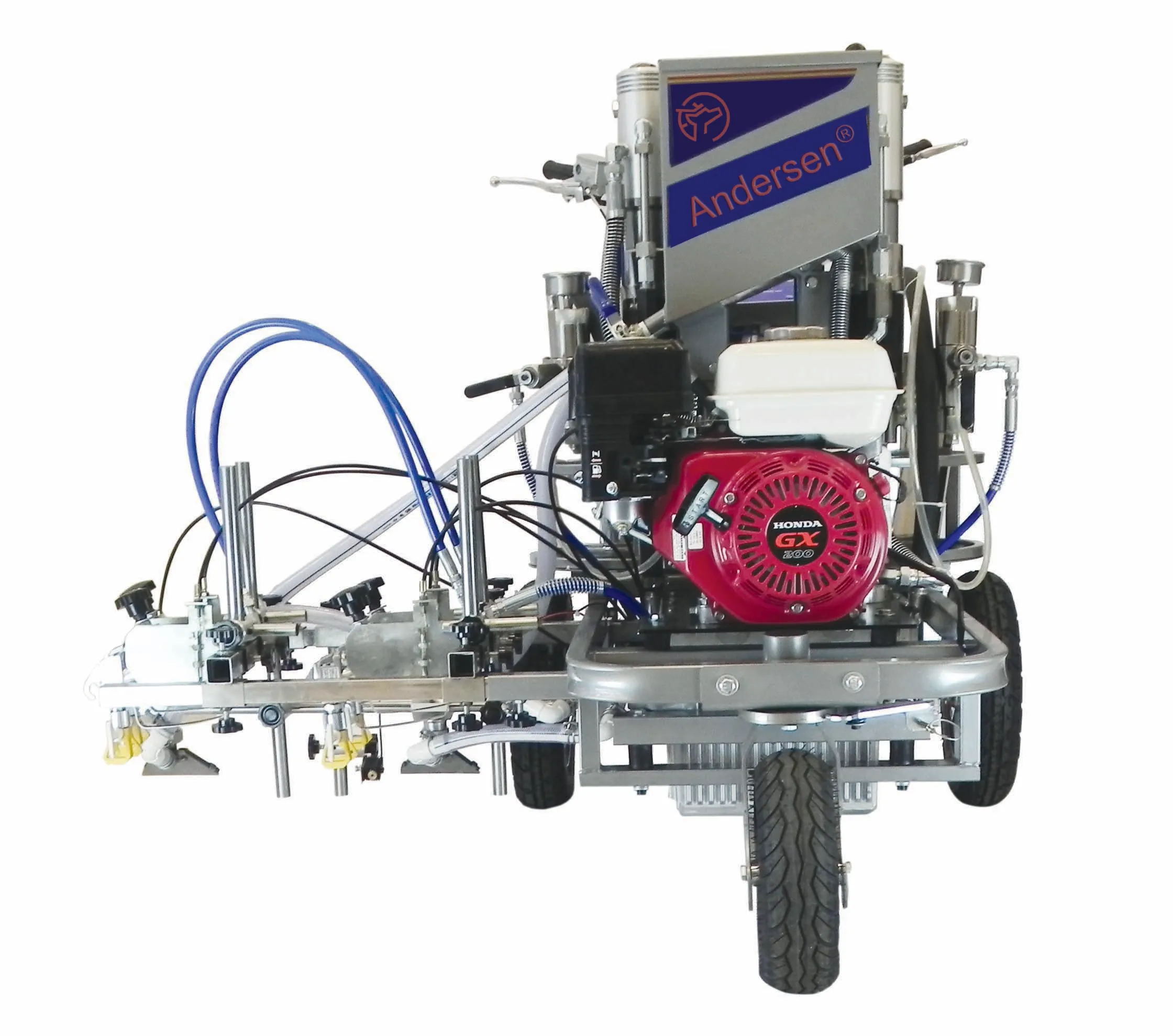 Neue hydraulische Straßenleitungsmaschinen mit automatisierten Pumpen, präzisionsangetrieben für die Straßenmarkierungsindustrie