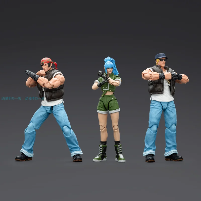 

JOYTOY Dark Source 1/18 KOF 98UM Fury Team Clark, Ralph, Leona, Actionable Soldiers