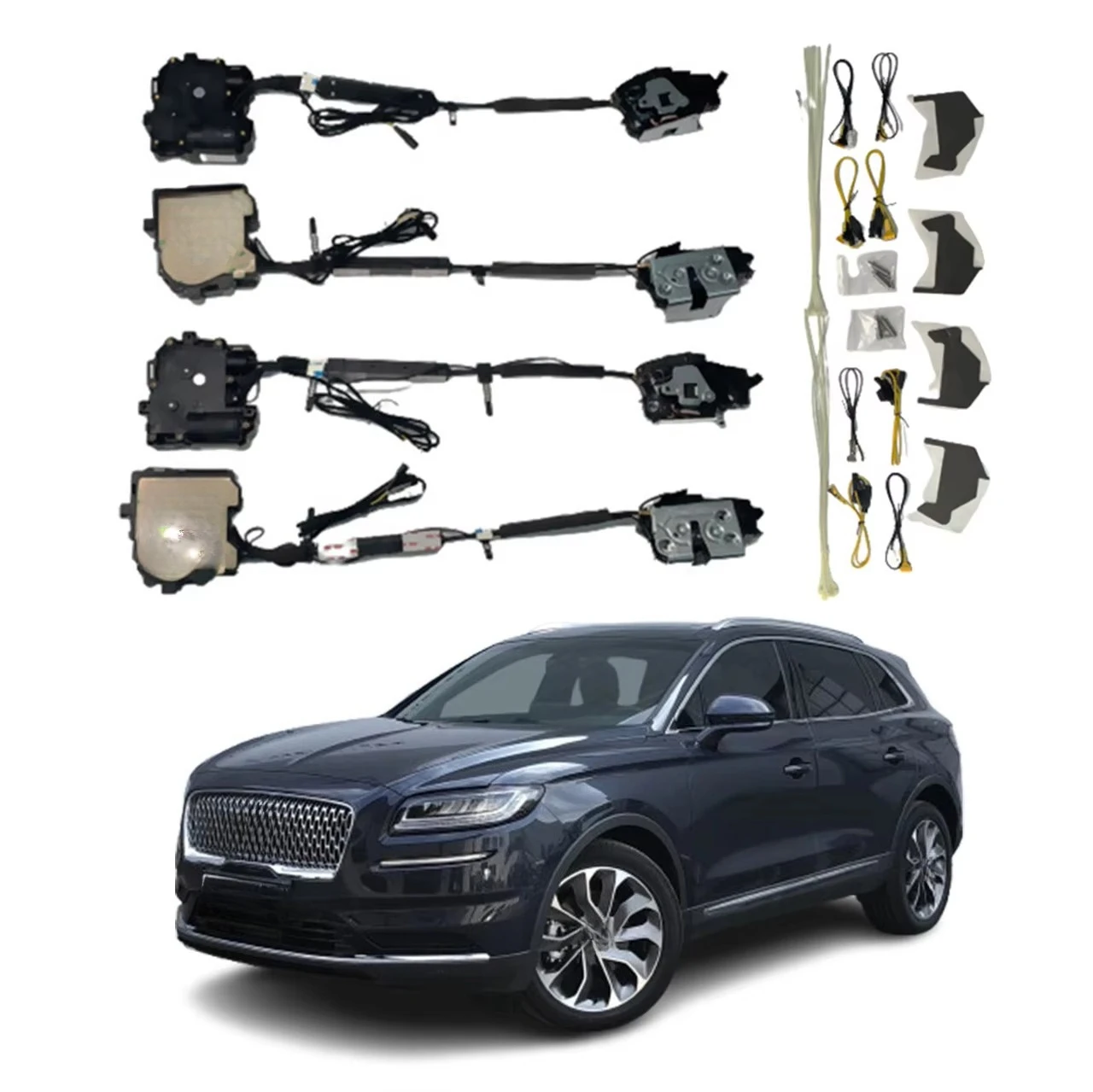 Metal Plastic Anti-pinch Automatic Soft Close Electric Suction Door Assembly Fit Lincoln Navigator MKC MKX MKZ Auto Body Parts