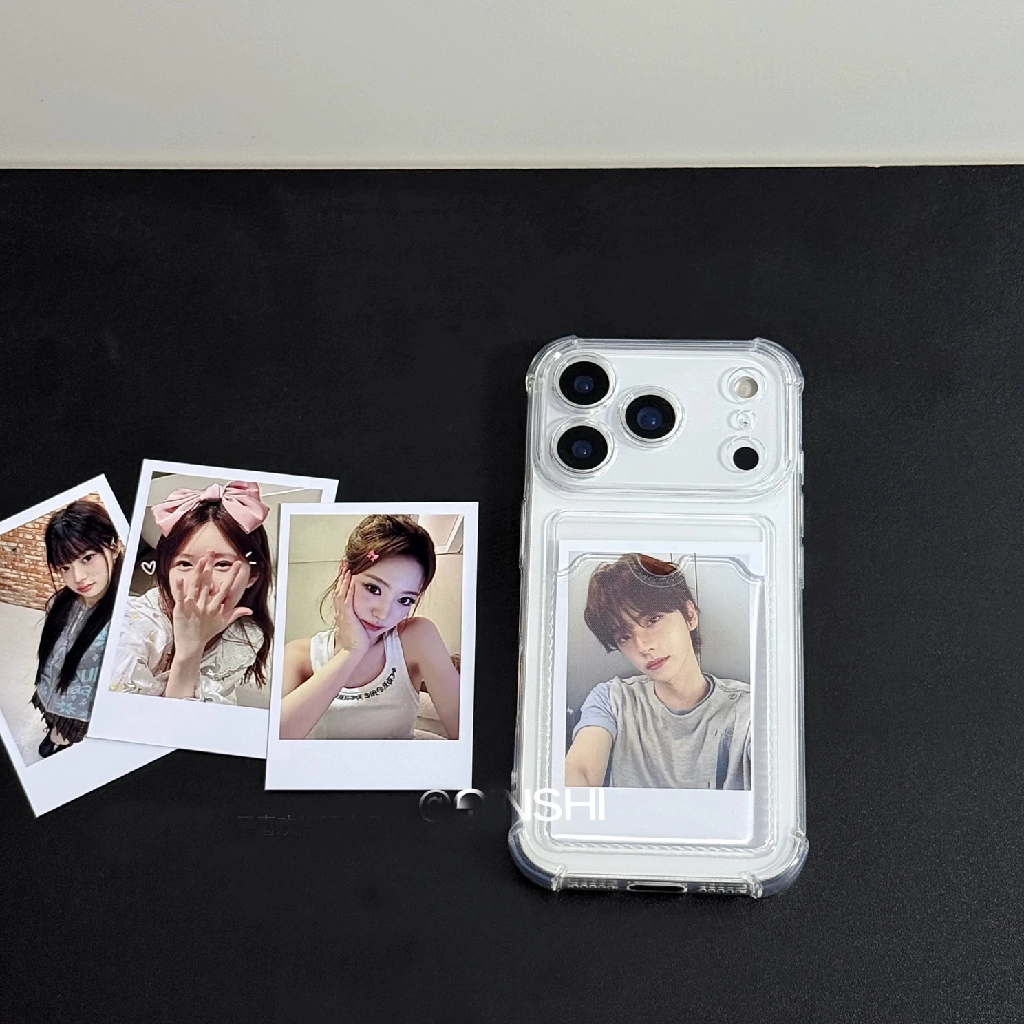 شفافة مع حافظة لهاتف آيفون 17 AIR 16 15 14 13 12 11 Pro MAX 16E MINI XR XS 7 8 Plus Y2K غطاء مقاوم للصدمات