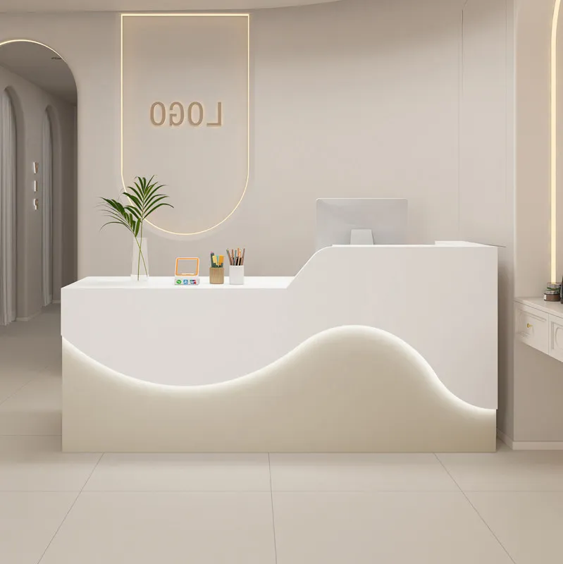 Spa Relaxing Reception Desk Comfortable Lounge Reception Counter Waiting Room Studio Mostrador Recepcion Shop Counter Furniture