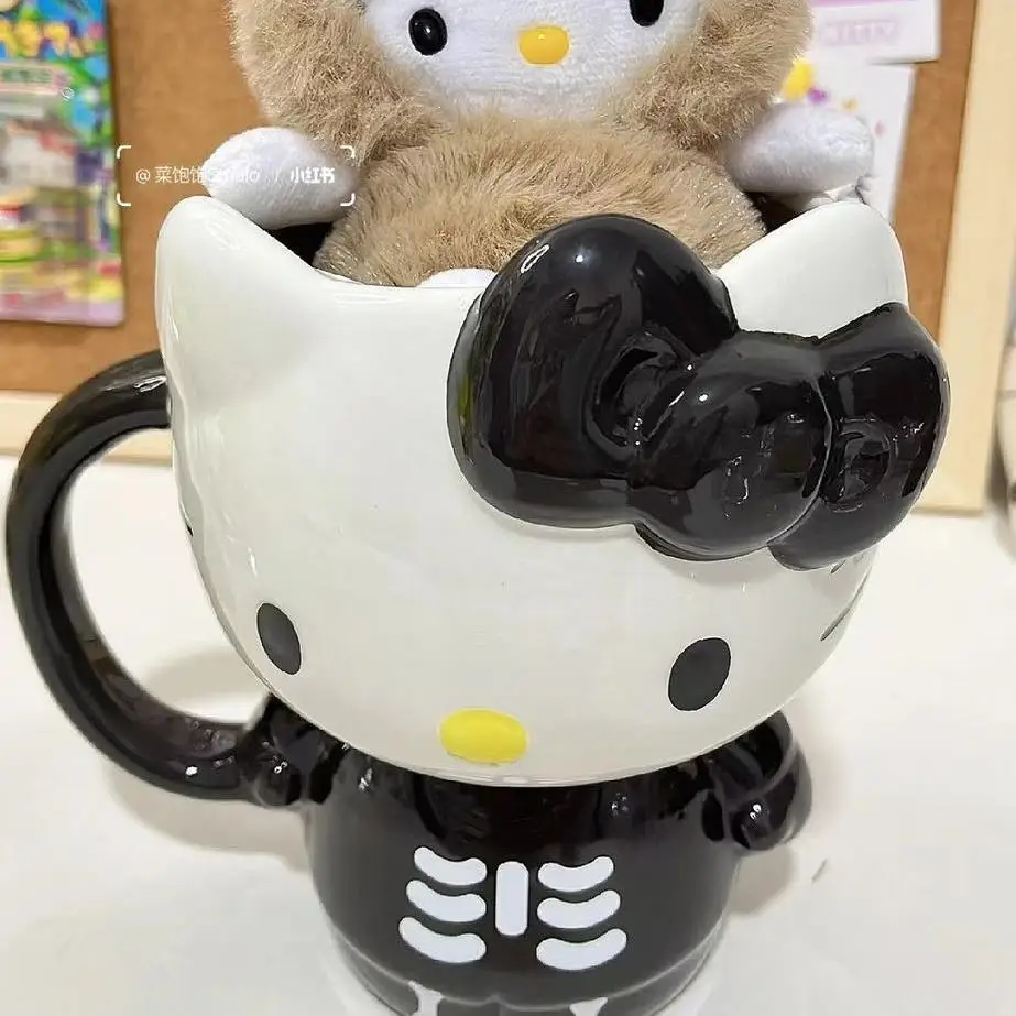 400ml Sanrio Hello Kitty Mug Creative Ceramic Cup For Girls Large Capacity Coffee Milk Cup Cartoon Cute Home Office Ceramic Mug