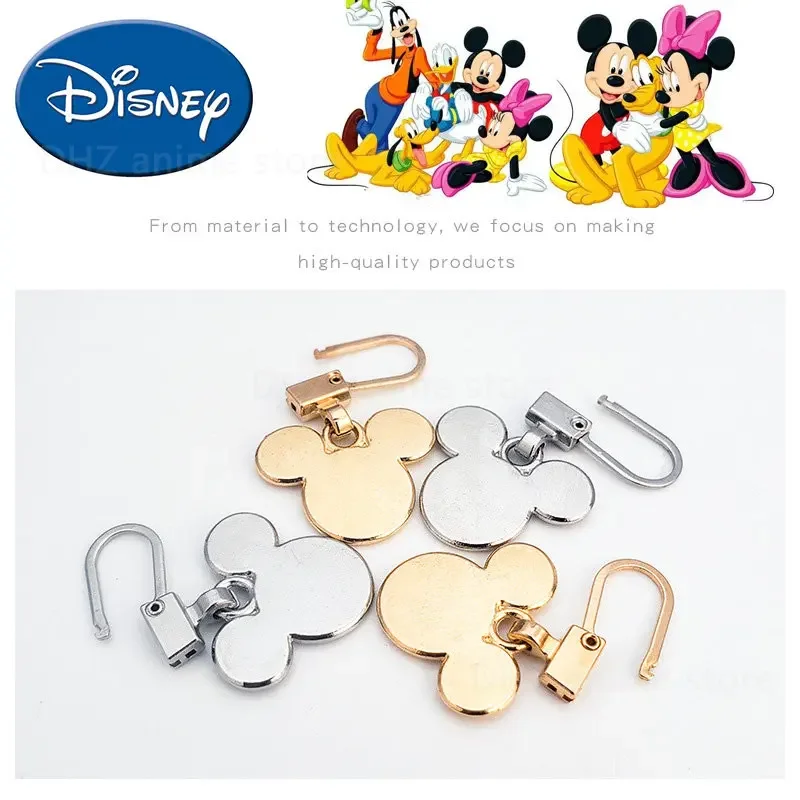 Disney Mickey Mouse Zipper Slider Puller Cute Anime Instant Zipper Repair Kit Replacement for Broken Buckle Kids Zipper Head DIY