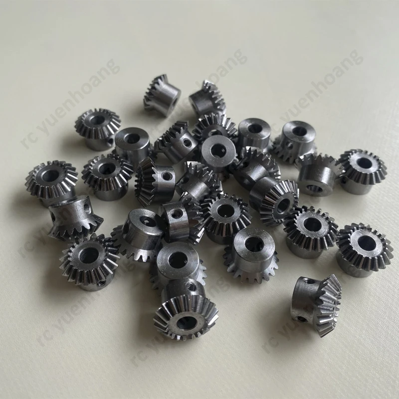2PCS 0.8 Modulus 20 Teeth Standard 90° Straight 1:1 Bevel Gear 5mm Hole Diamater 10.9mm Total Thickness Pinion DIY Model Parts