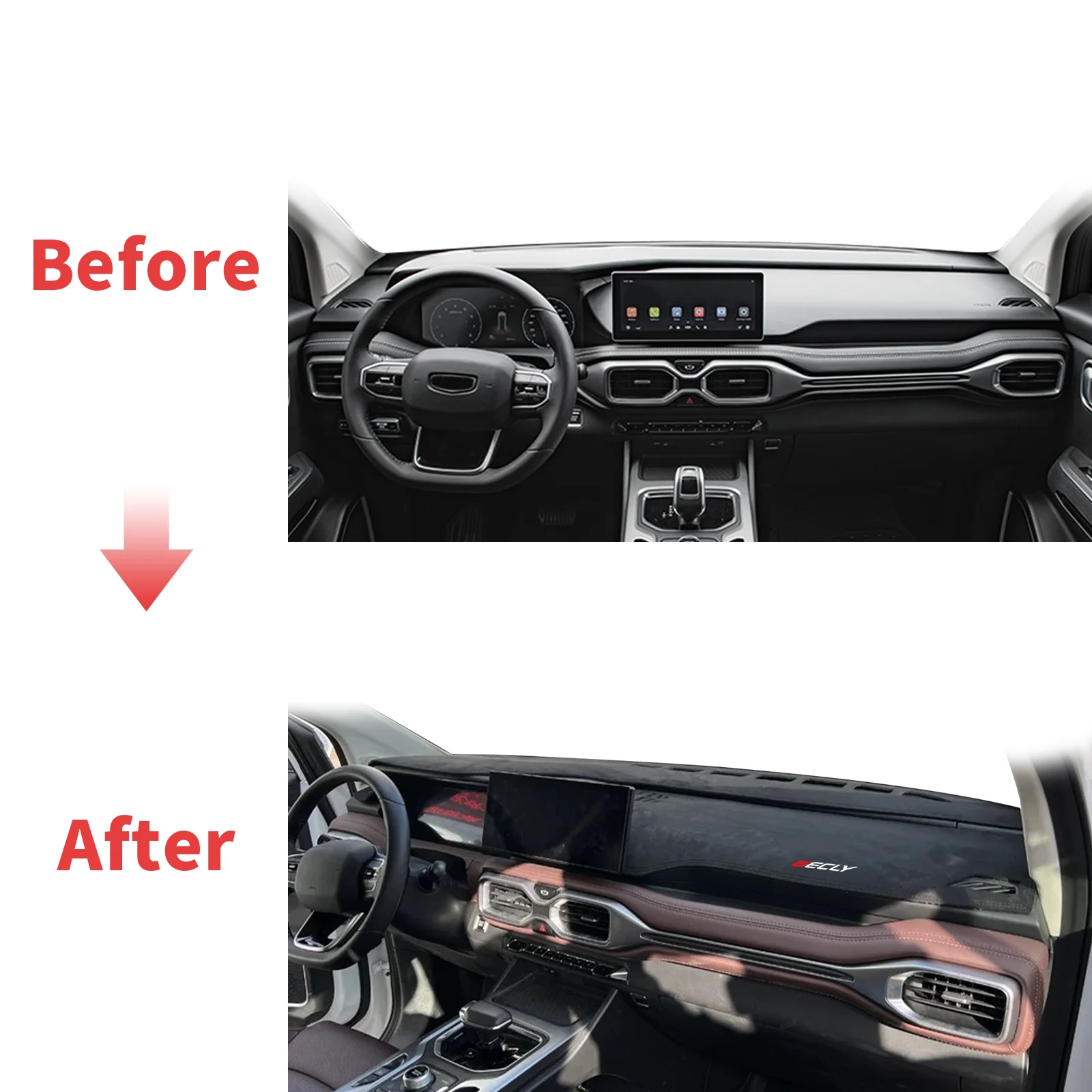 for Geely Okavango 2024 2023 LHD Dashmat Dashboard Cover Pad DashMat Sunshade Protective Carpet Car Accessories