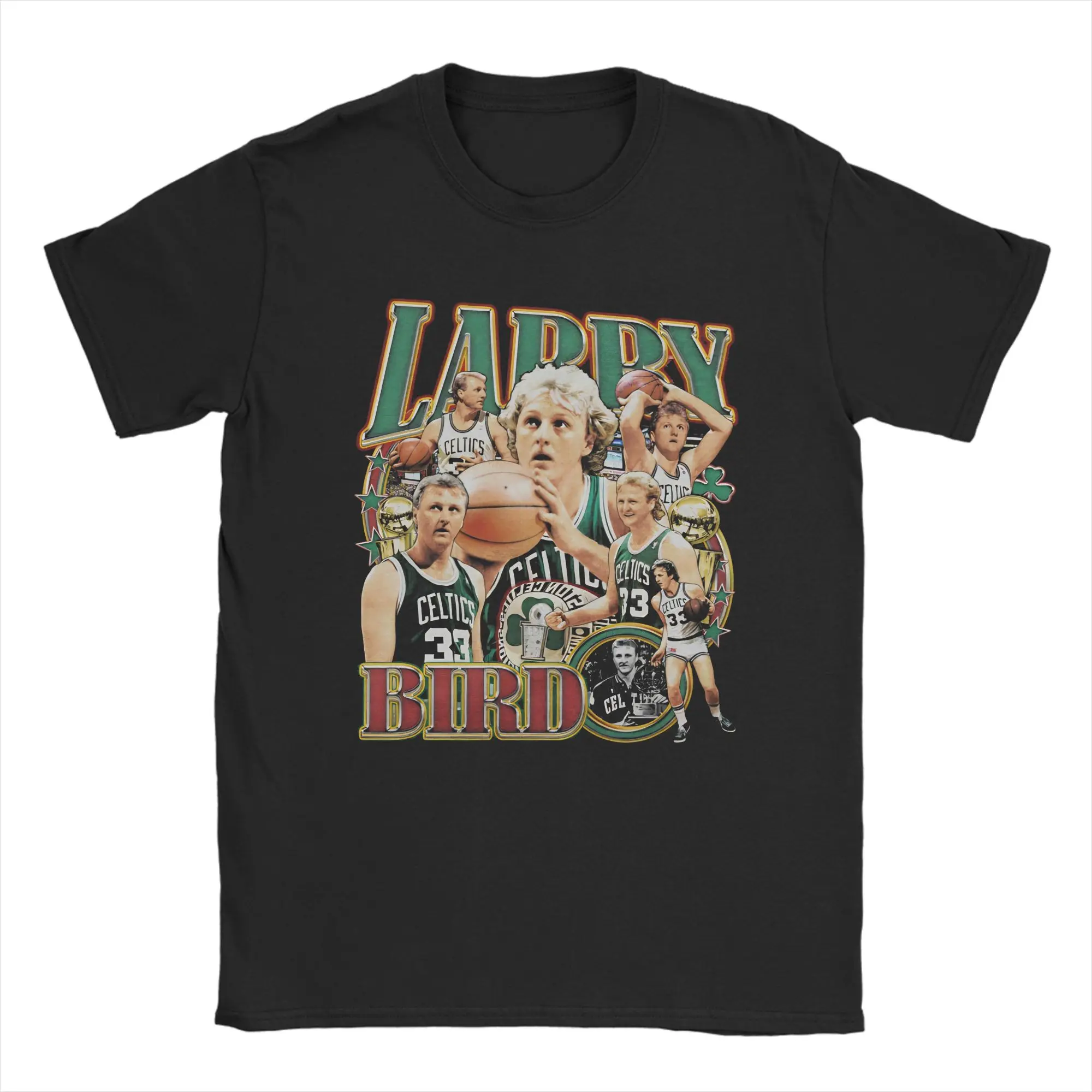 Man T Shirt Larry Bird American Basketball Player T Shirts Fashion  Summer Tees Funny Custom DIY Pure Cotton Clothing Gift