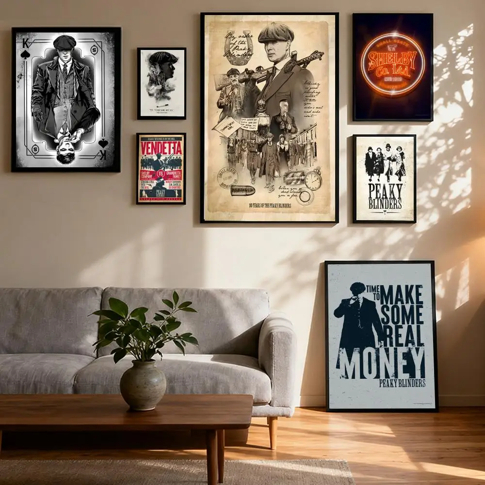 

P-Peaky BlindersS Poster Prints Canvas Painting Wall Art Picture Living Room Home Decor Tracklist Music Album Cover