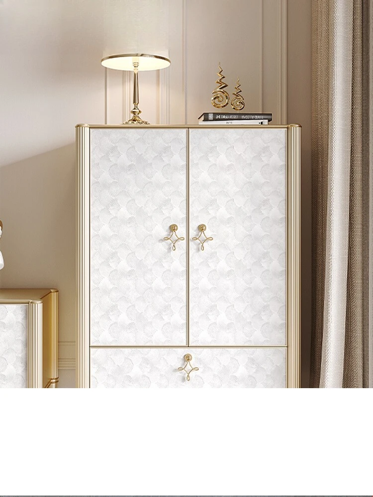 

Light luxury solid wood double-door bookcase, simple shelf, floor-to-ceiling display cabinet for living room, TV side cabinet, s