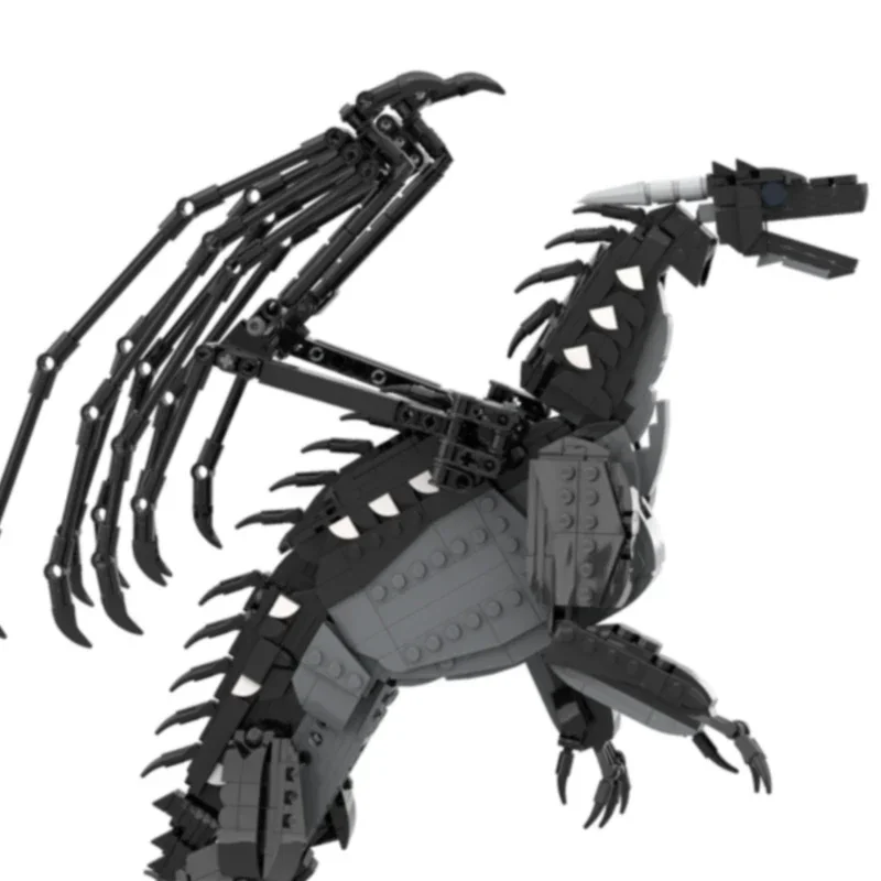 Populaire Game Flame Model MOC Bouwstenen Zwarte Pterosauriër Modulaire Technologie Geschenken Kinderen Speelgoed Pak Vakantie Monteren