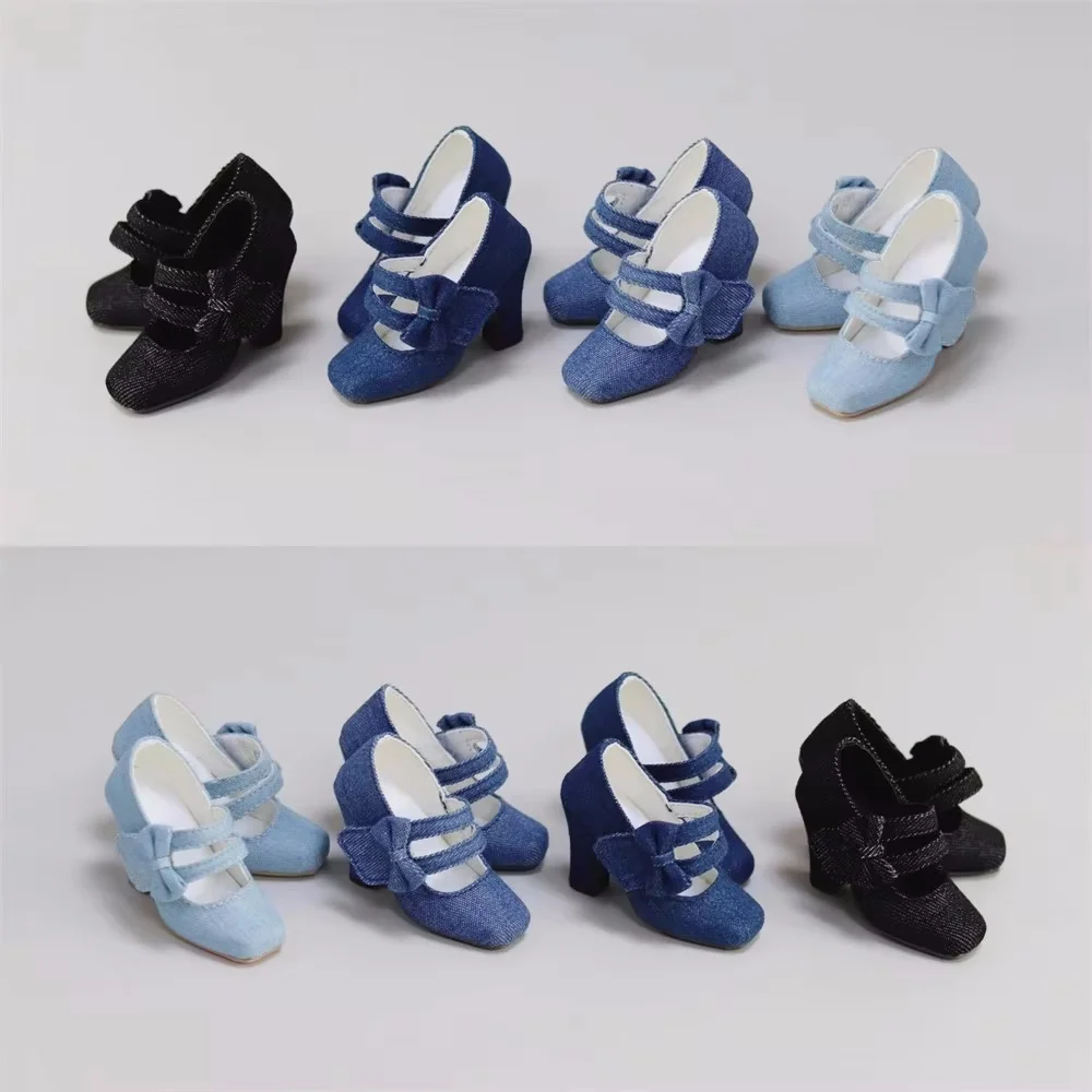 

1/3 SD16/GR/DD BJD кукла с двойными пряжками, обувь из натурального шелка на толстом каблуке, игрушки с квадратным носком и бантом, разноцветные аксессуары для кукол на высоком каблуке