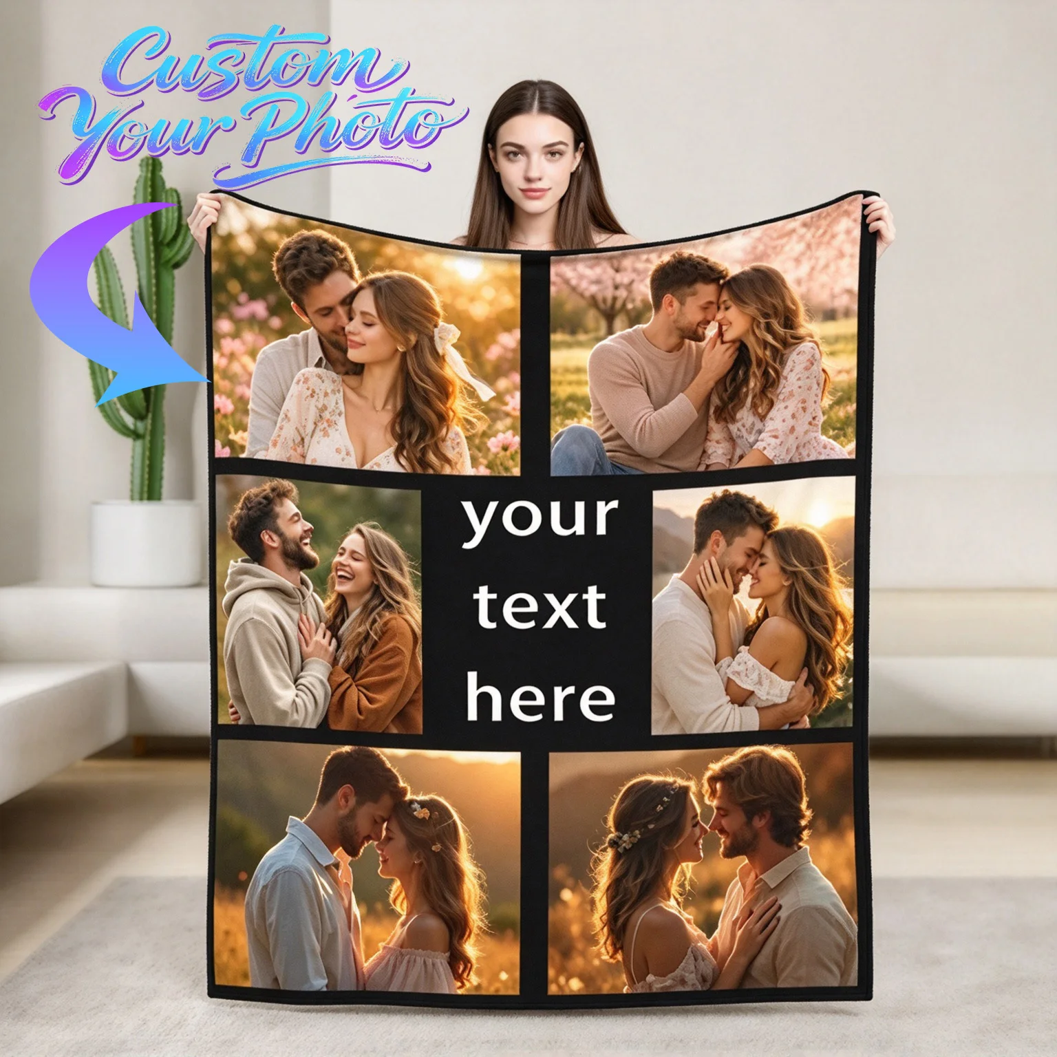 Sofa Fleece Custom Your Design Here Throw Blanket Flannel Personalized Logo Printed Blankets for Bedroom Travel Sofa Bedspreads
