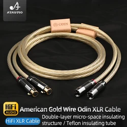 Jedna para hi-end Gold ODIN XLR Kabel audio 8N OCC srebrny mieszany do wzmacniacza miksera 2XLR męski do 2XLR żeński Kabel mikrofonowy