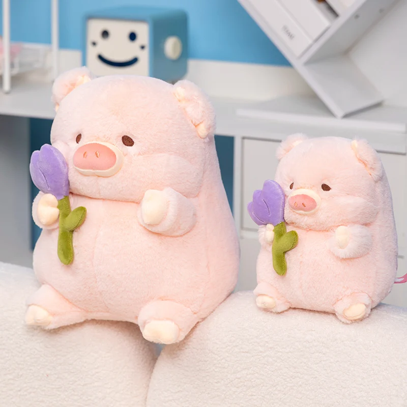 20-50cm Kawaii ดอกไม้ Angel Pig ของเล่นตุ๊กตาการ์ตูนตุ๊กตาสัตว์ Plushies ตุ๊กตาอะนิเมะนุ่มของเล่นสําหรับของขวัญวันเกิดหญิง