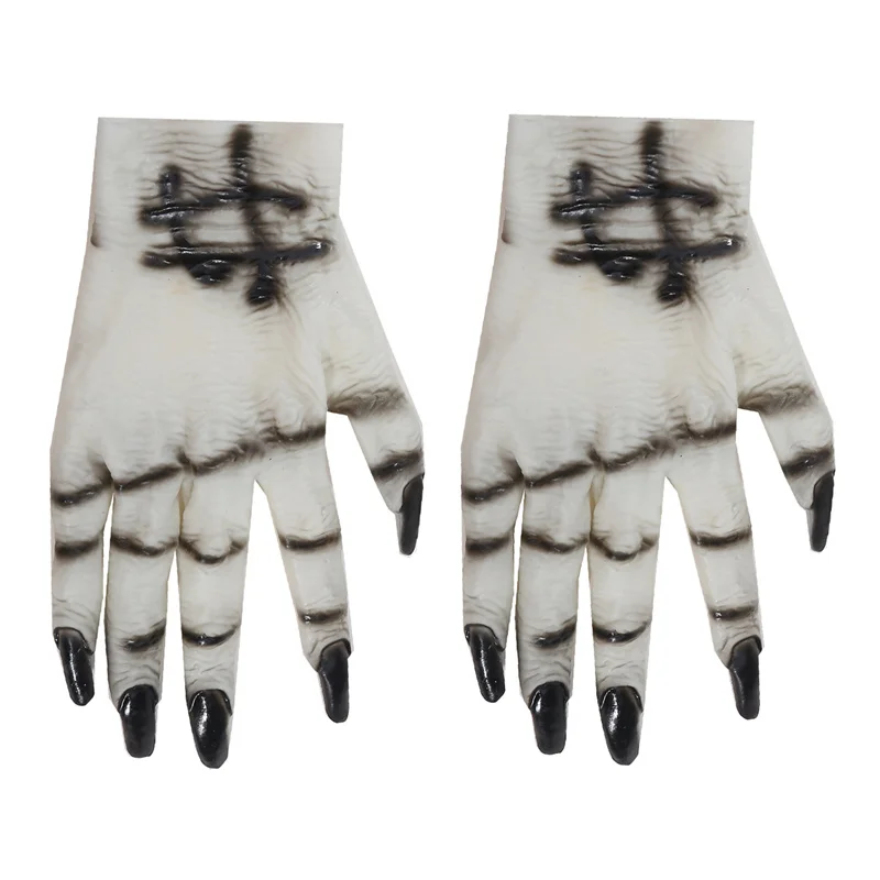 

Cosplay Finger Glove Halloween Devil Vampire Monster Horror Hands White Fancy Dress Costume Gloves Halloween Accessories