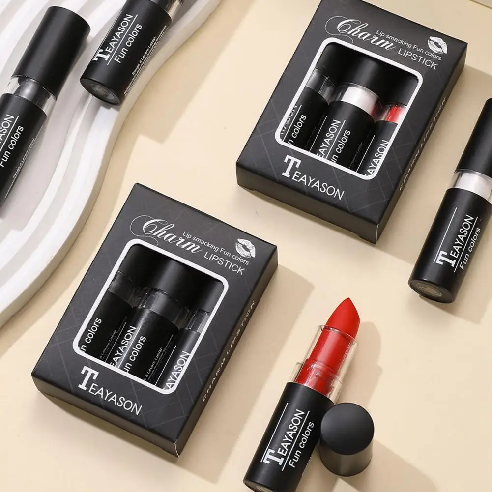 3 ألوان الظلام الشر سلسلة أحمر الشفاه مجموعة رقم 7 هالوين ماتي الشيطان الوجه أحمر الشفاه مجموعة أدوات رسم الوجه للفتيات هدية مستحضرات التجميل #6