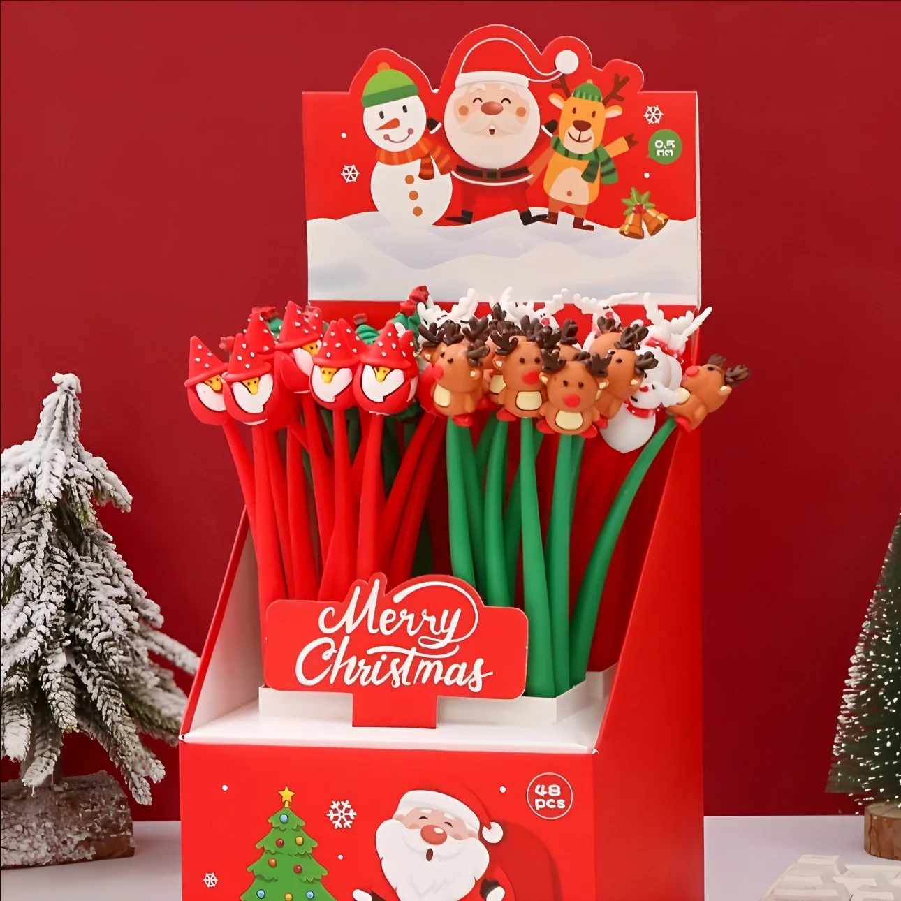 

30Pcs/Lot Kawaii Christmas Gel Pen 0.5mm Black Ink Soft Cartoon Cute Neutral Pens Student Stationery School Office Supplies
