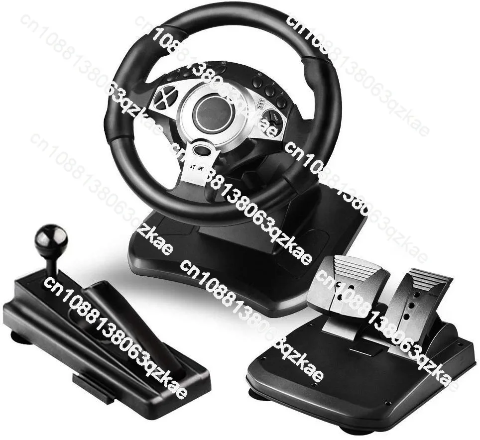 

Computer game steering wheel simulation driving manual transmission car racing clutch 900 degrees steering