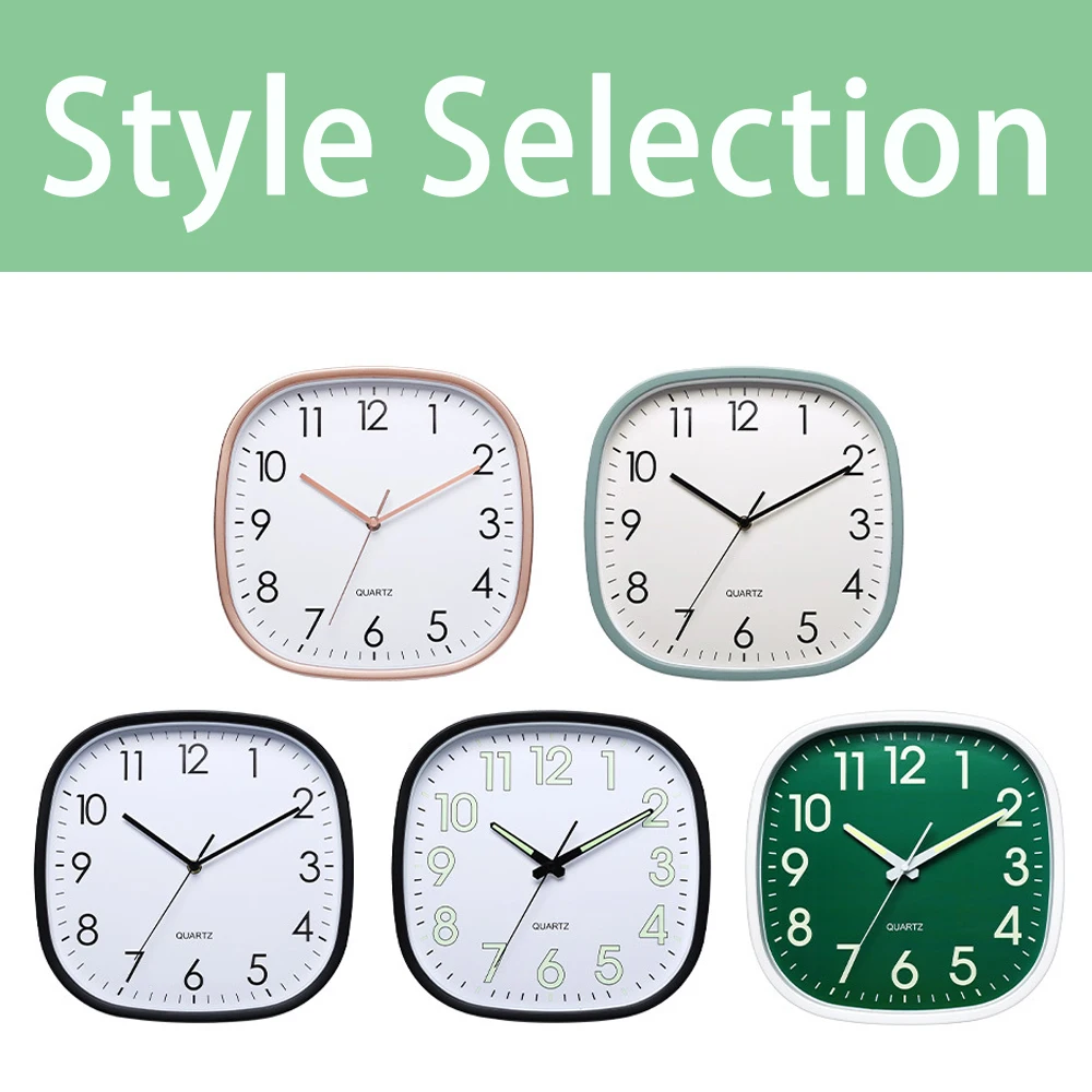 Wall Clock 12 Inch Battery Operated with Large Display Quartz Movement Decorative Round Clock for Home or Office