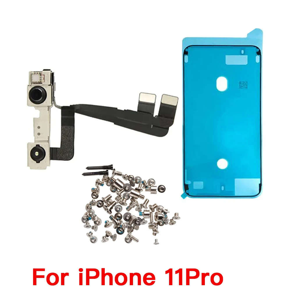 Front Camera Flex Cable With Full Screws Set For iPhone X XR XS 11 11Pro Max And Waterproof Tape Replacement No Face ID