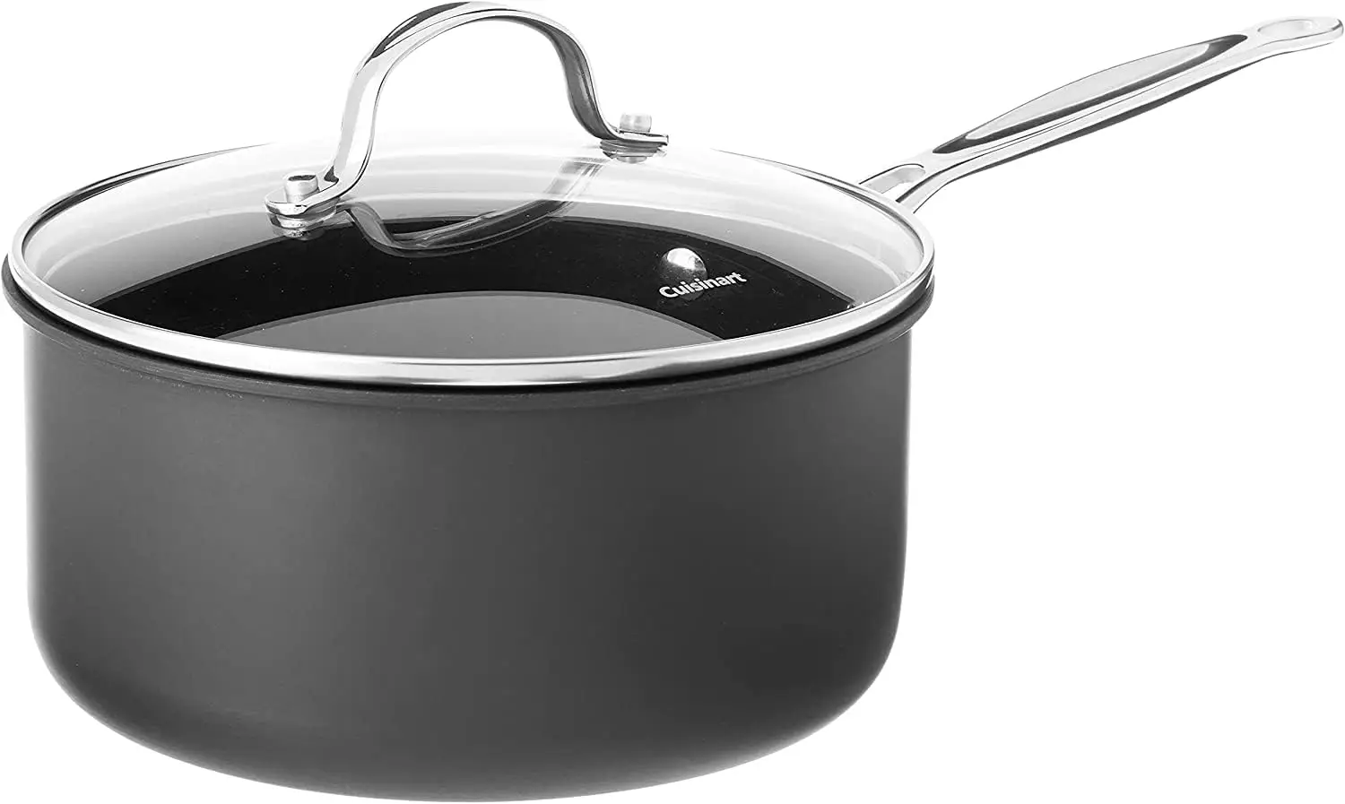 

3-Quart Nonstick Hard-Anodized Saucepan with Cover, Chef's Classic Cookware for Easy Cooking