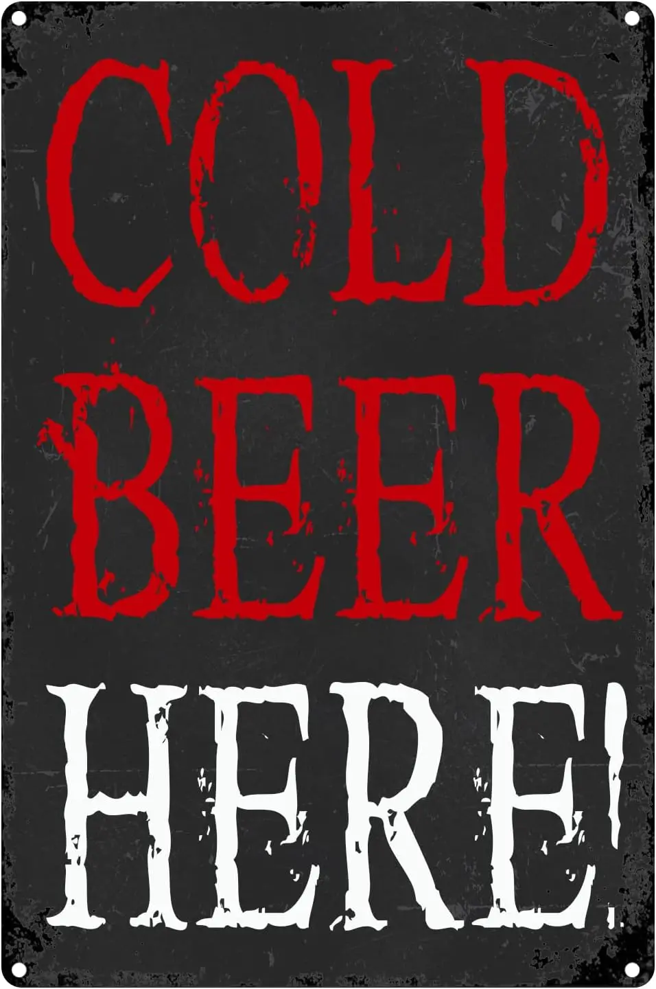 Cold Beer Here Retro Beer Bar Tin Sign Vintage Metal bar Signs for Pub Club Shop Home Bar Yard 16x12 Inch