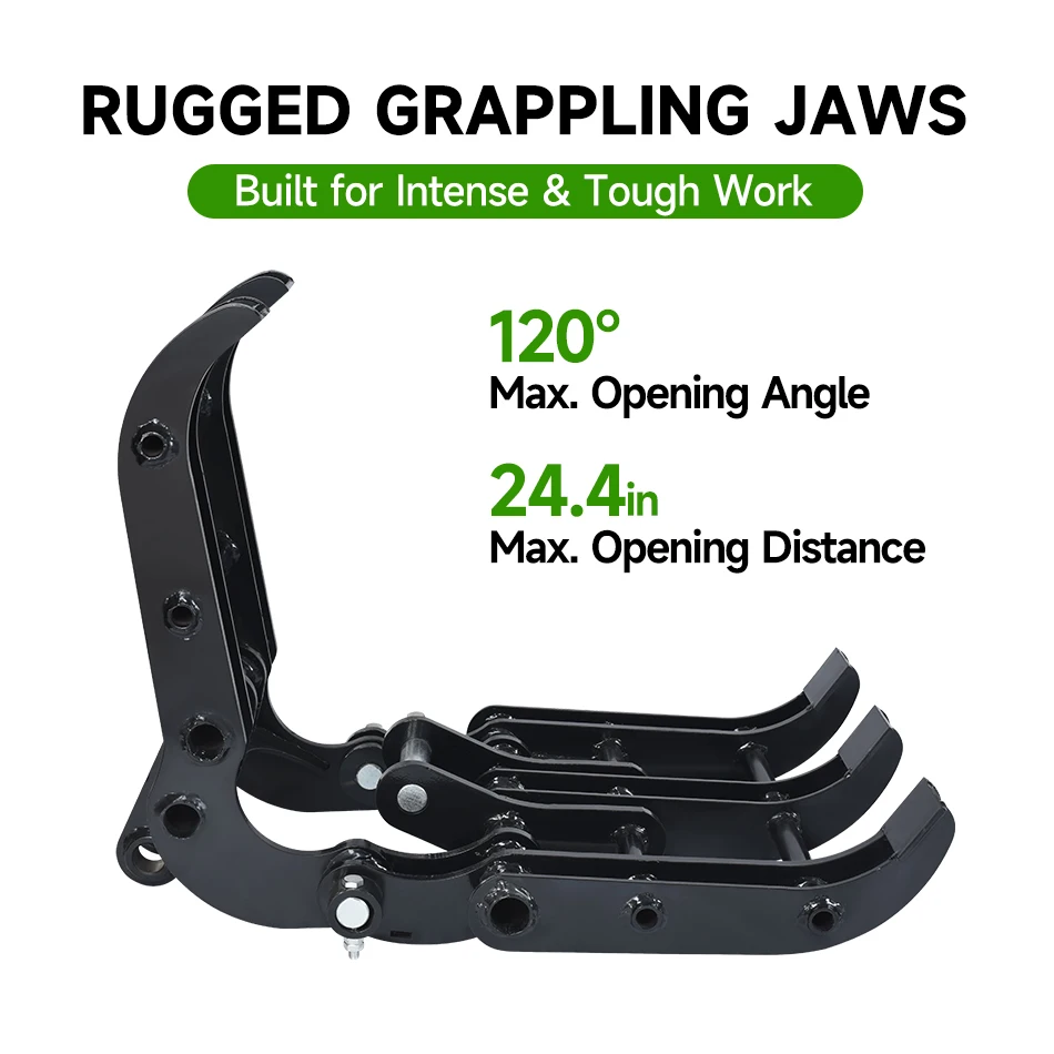 

Mini Excavator Log Grapple, Small Digger Auxiliary Grab Bucket, Hydraulically Controlled Rotary Drilling Rig Log Grapple Bucket