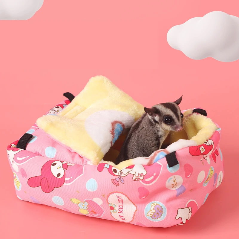 Pet Guinea Pig Sack Small Warm Nest Hanging Pet Hedgehog Squirrel Hamster Bed Waterproof Windproof Sleep Bag Winter Bed House