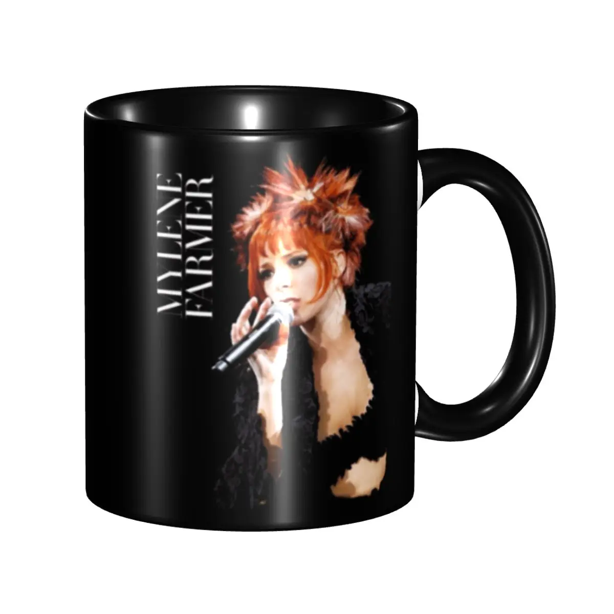 

Mylene Farmer French Singer Actor Coffee Mug DIY Customized Ceramic Mug Creative Present
