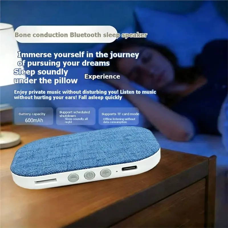 B03B-Dynamic Bone Conduction Speaker High Quality Bluetooth 6.0 Ultrasonic Sleep Aid Pillow Side Speaker