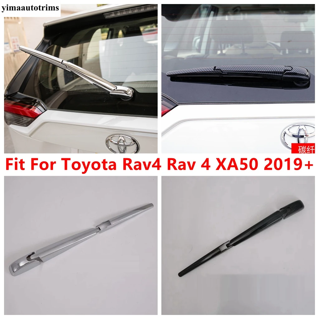 

Rear Windshield Window Wiper Protective Cover Trim For TOYOTA RAV4 RAV 4 XA50 2019 - 2024 ABS Chrome / Carbon Fiber Accessories