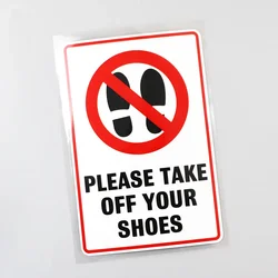 New Design Warning Please Remove Shoes Car Wall Decal Decoration Warning Do Not Wear Shoes Into PVC Car Sticker, 17CM