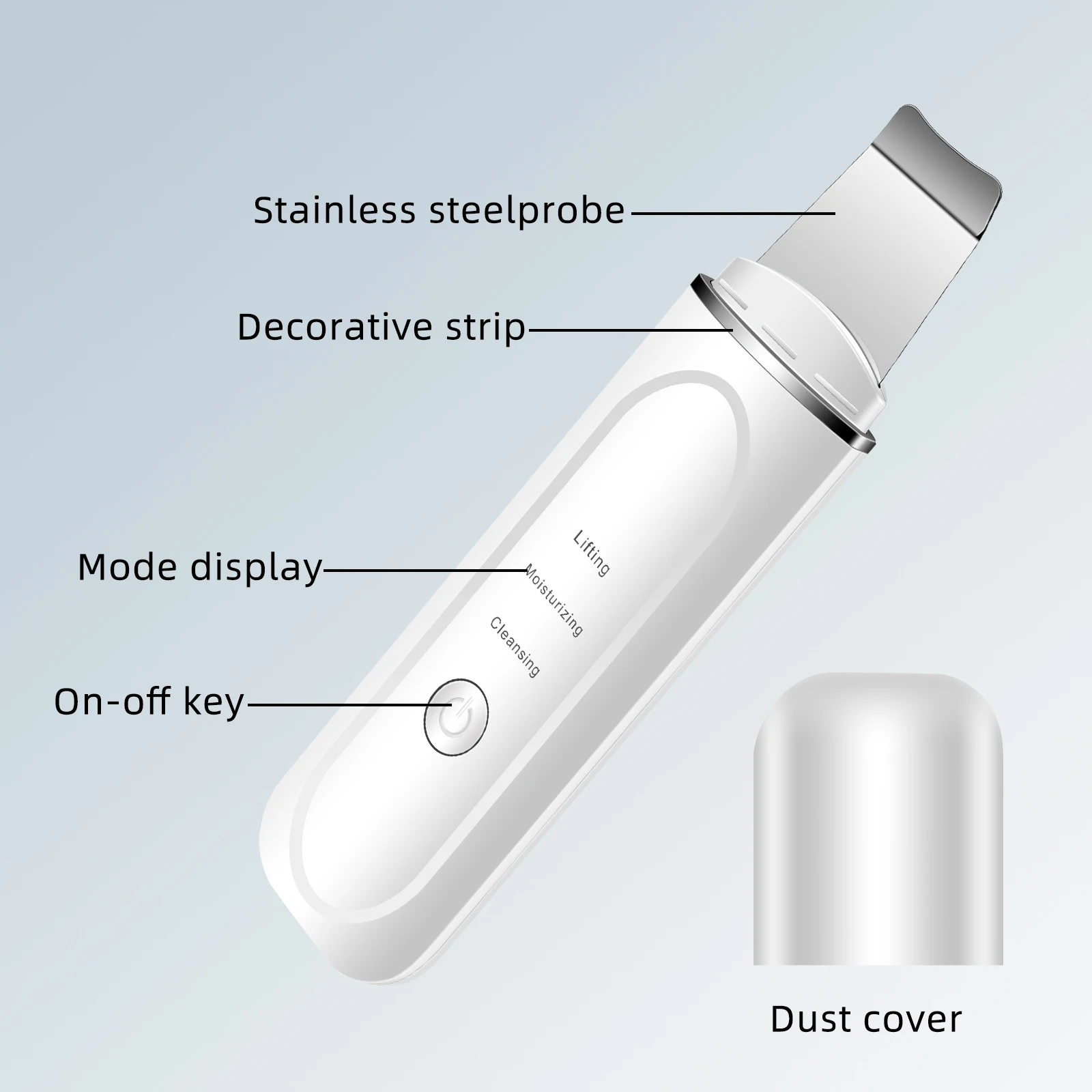 เครื่องขัดผิวหน้าอัลตราโซนิก LESEN เครื่องยกกระชับผิวหน้า เครื่องทำความสะอาดอัลตราโซนิก ทำความสะอาดรูขุมขน เครื่องทำความสะอาดผิวหน้าอย่างล้ำลึก เหมาะสำหรับการขัดผิว