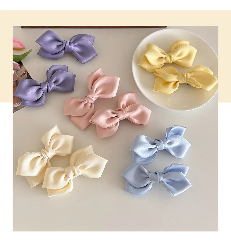 2pc Nette Süße Candy Farbe Bogen Haarnadel Haar Seite Clips für Mädchen Frauen Childs Damen Haar Zubehör – Detail 3