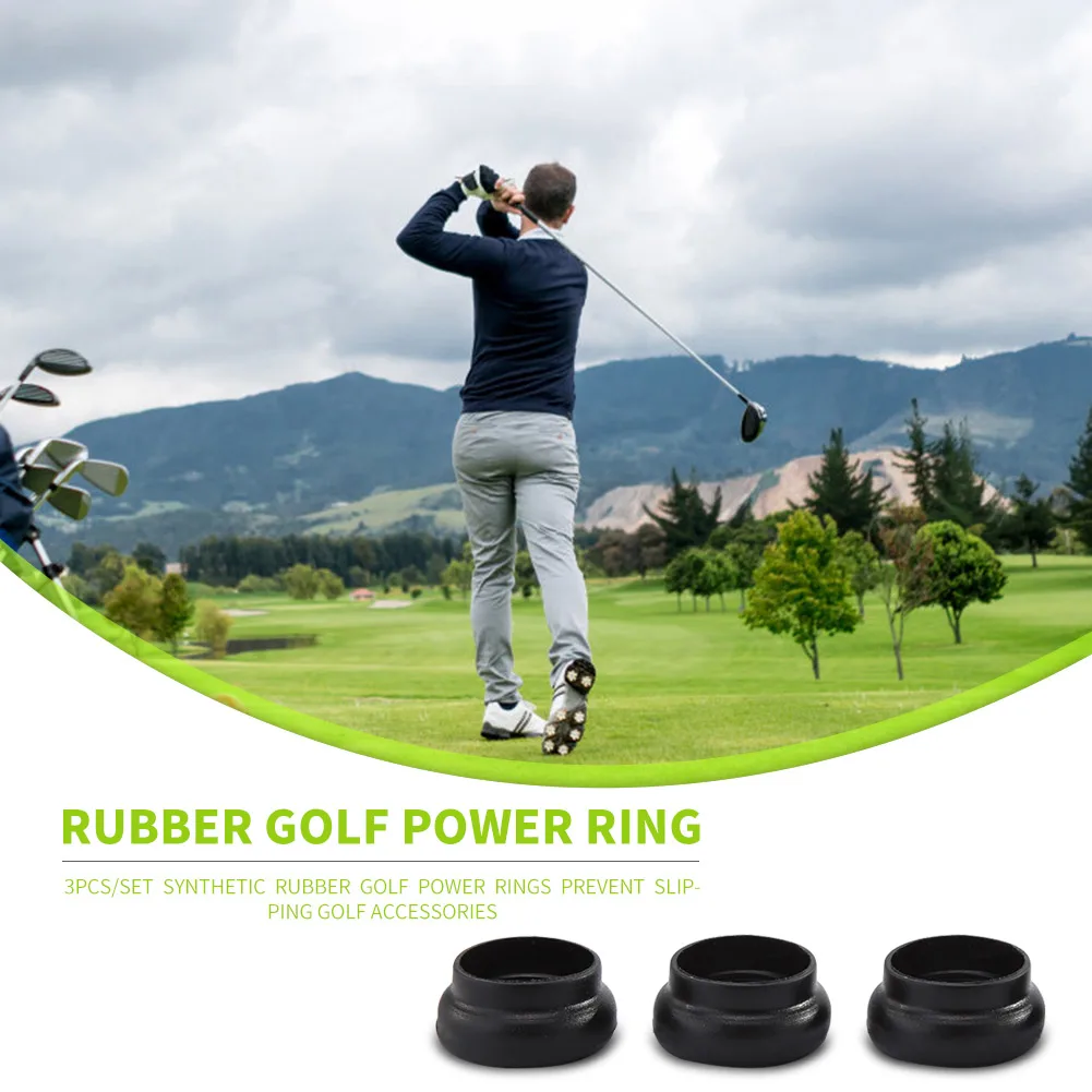 

3pcs/set Synthetic Rubber Golf Power Rings Prevent Slipping Golf Accessories