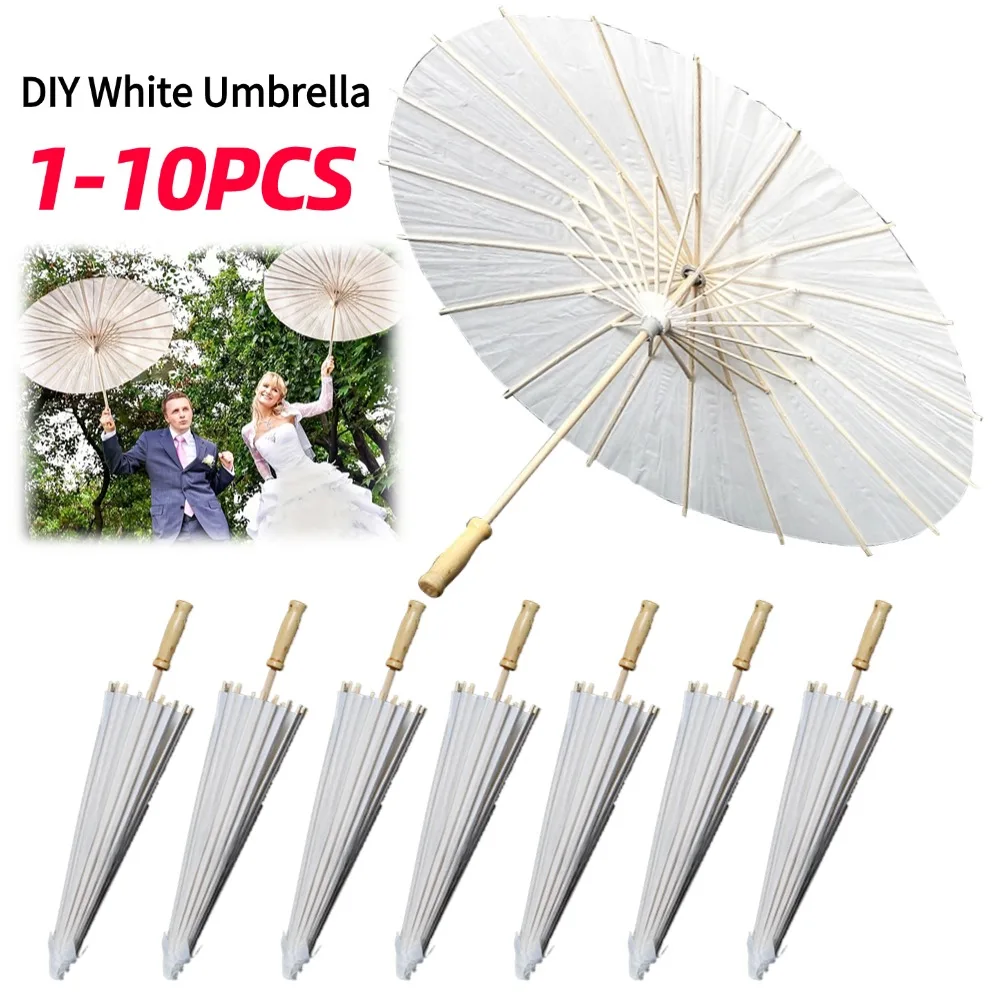 60CM Wedding Paper Umbrellas Wedding Party Photography Props DIY Adults Children's Calligraphy Painting Oiled Paper Umbrellas