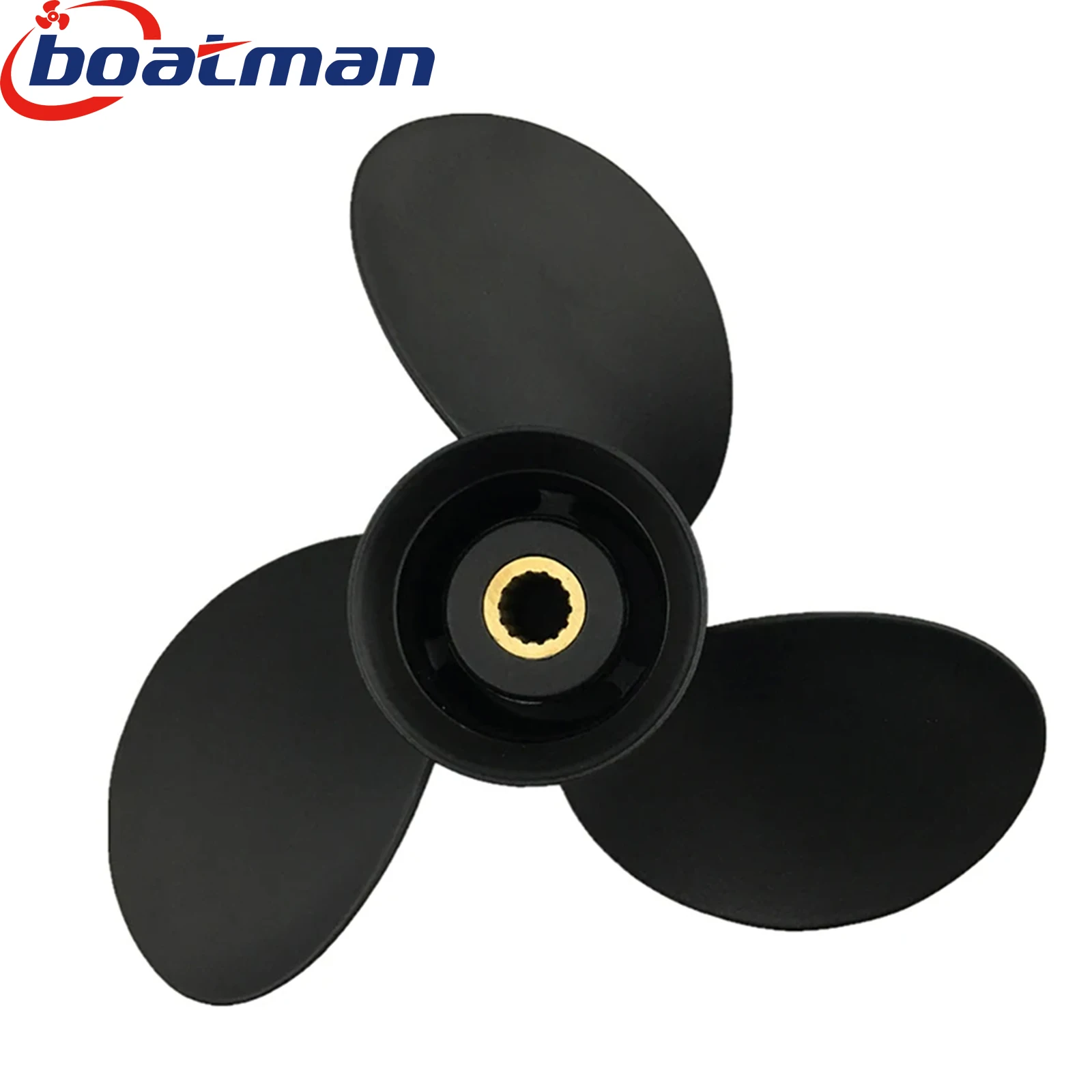 BoatMan® Propeller 9.3x11.5 For Tohatsu Outboard Engine 9.9HP 12HP 15HP 18HP 20HP 14 Tooth Spline Aluminum 3BAB64524-0