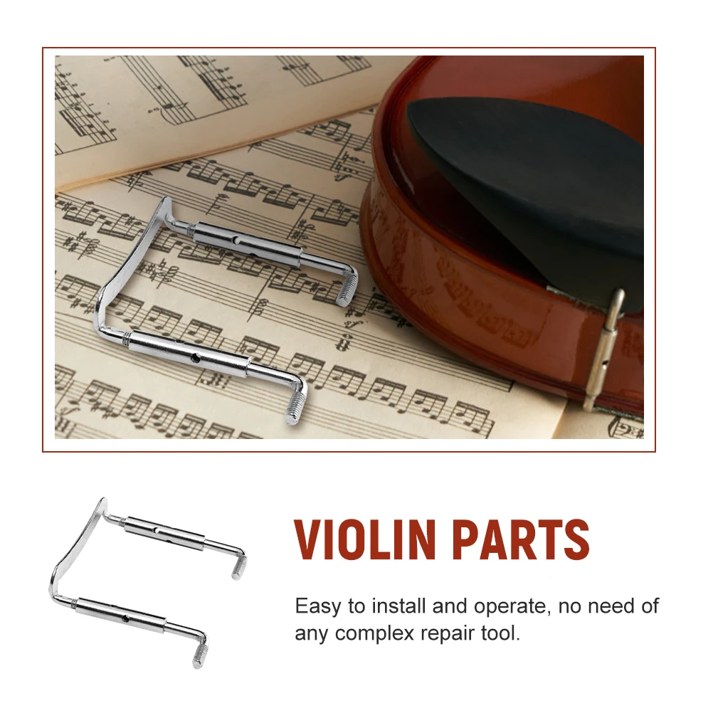 

2 Pcs Violin Chin Rest Screws Chinrest for Bracket Positive and Negative Part Metal